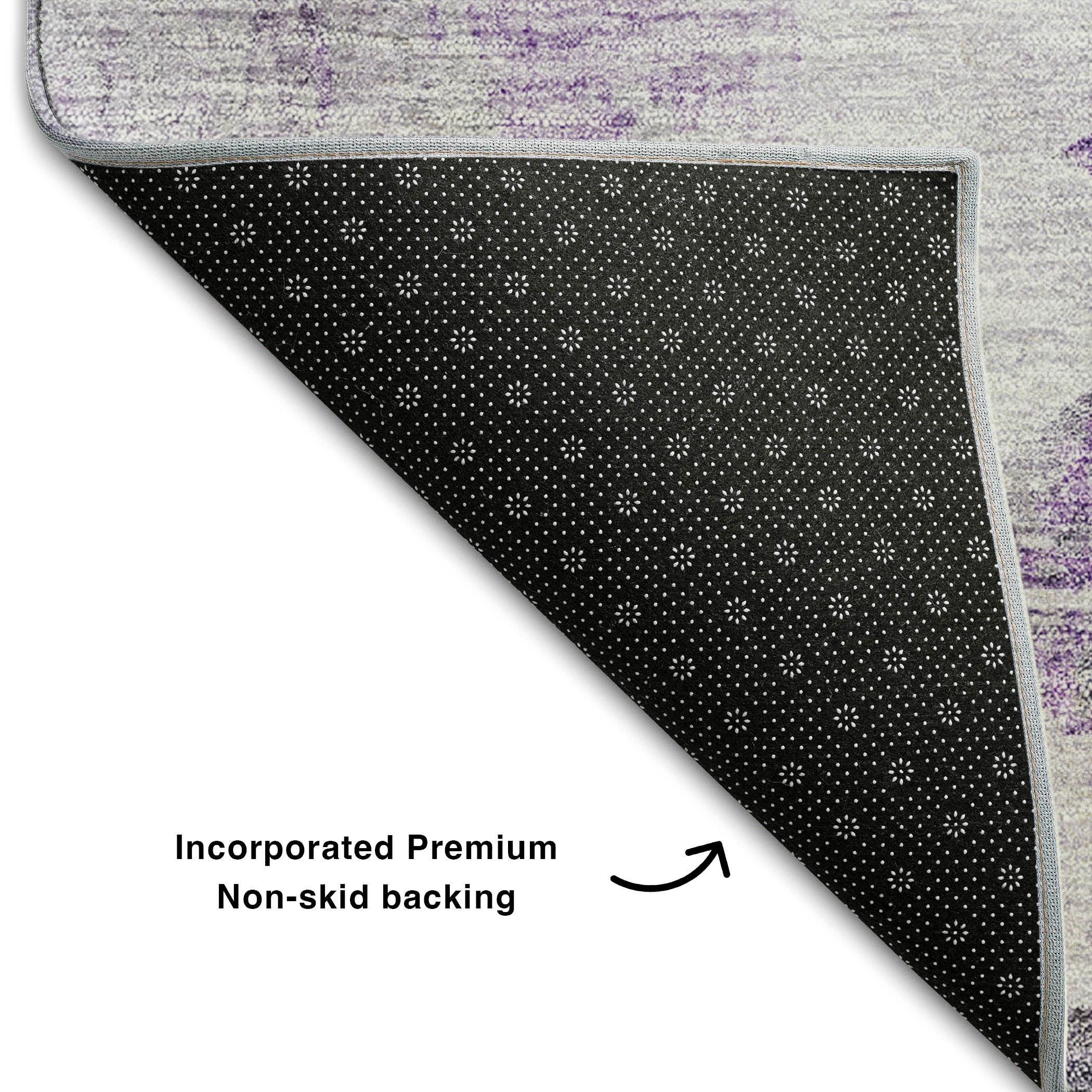 Sintra Machine Washable Transitional Purple Rug 1'8" x 2'6" #shape_Rectangle