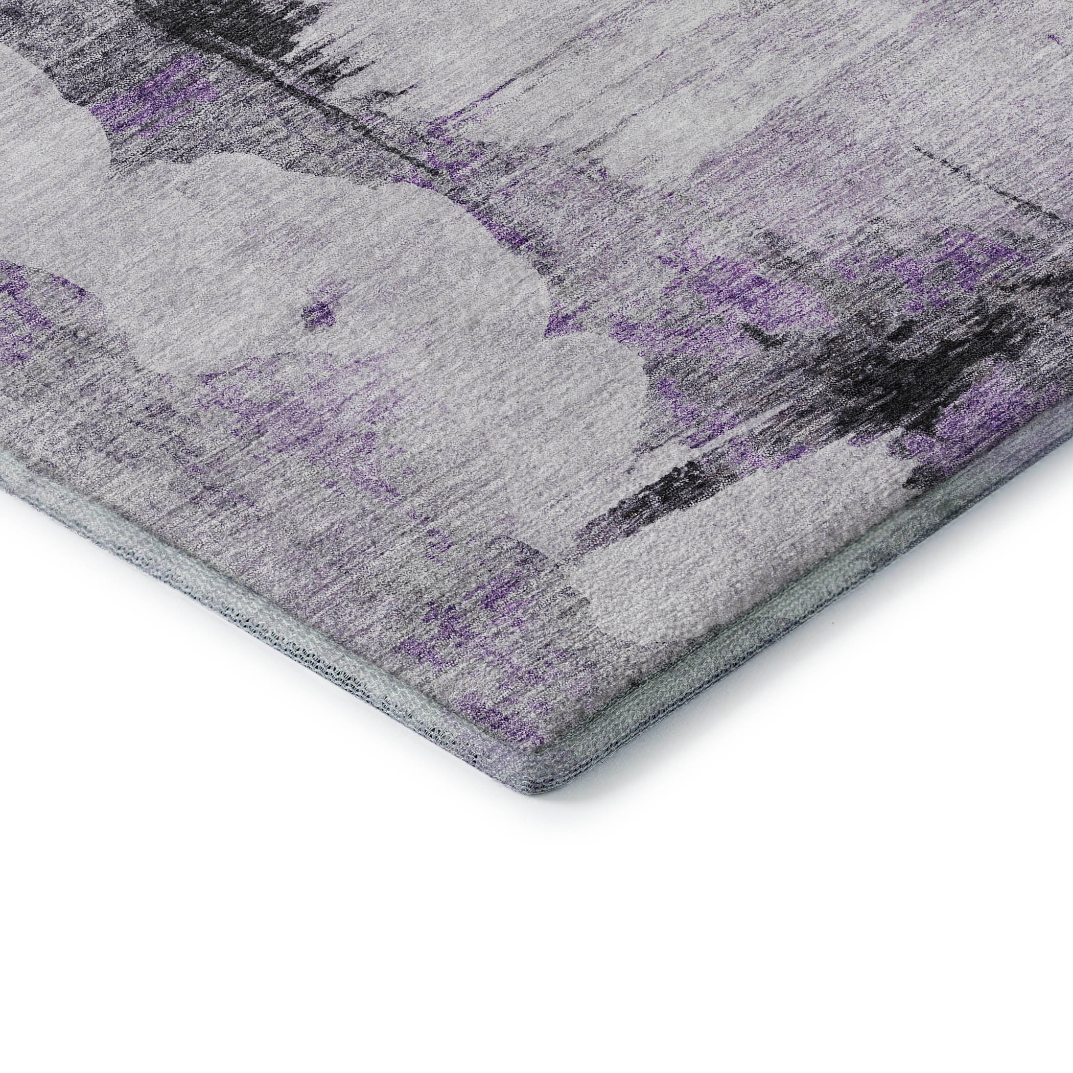 Sintra Machine Washable Transitional Purple Rug 1'8" x 2'6" #shape_Rectangle