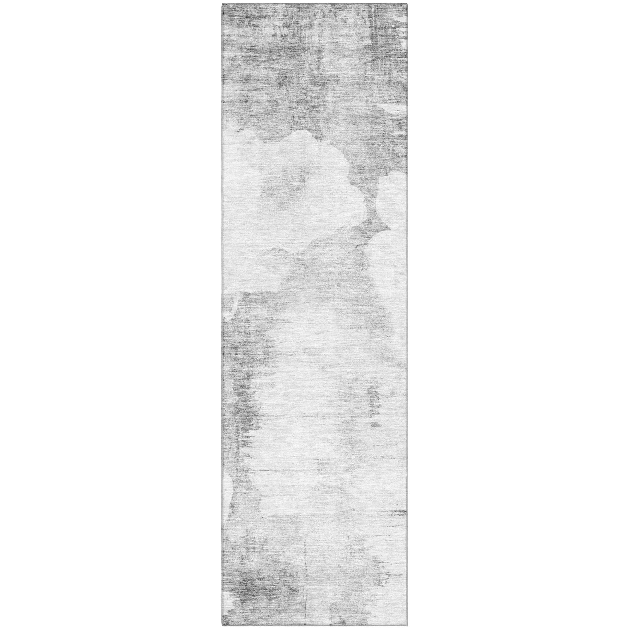 Sintra Machine Washable Transitional Silver Gray Rug 2'3" x 7'6" #shape_Runner