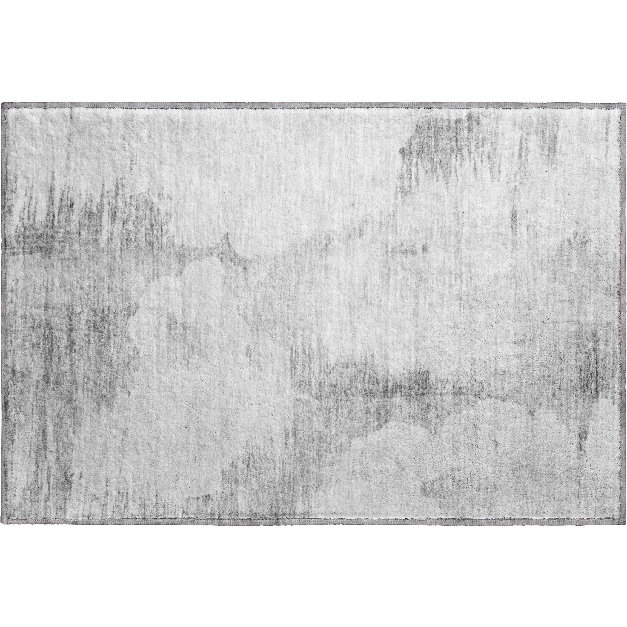 Sintra Machine Washable Transitional Silver Gray Rug 1'8" x 2'6" #shape_Rectangle