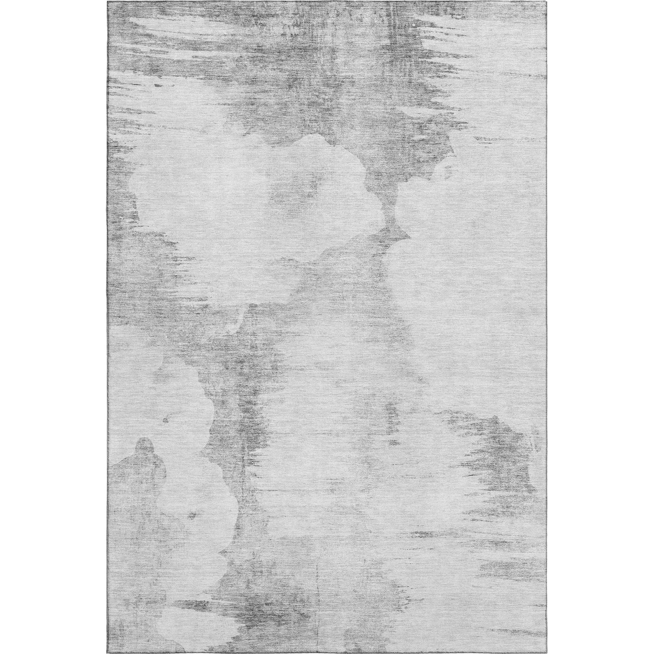Sintra Machine Washable Transitional Silver Gray Rug 2'6" x 3'10" #shape_Rectangle