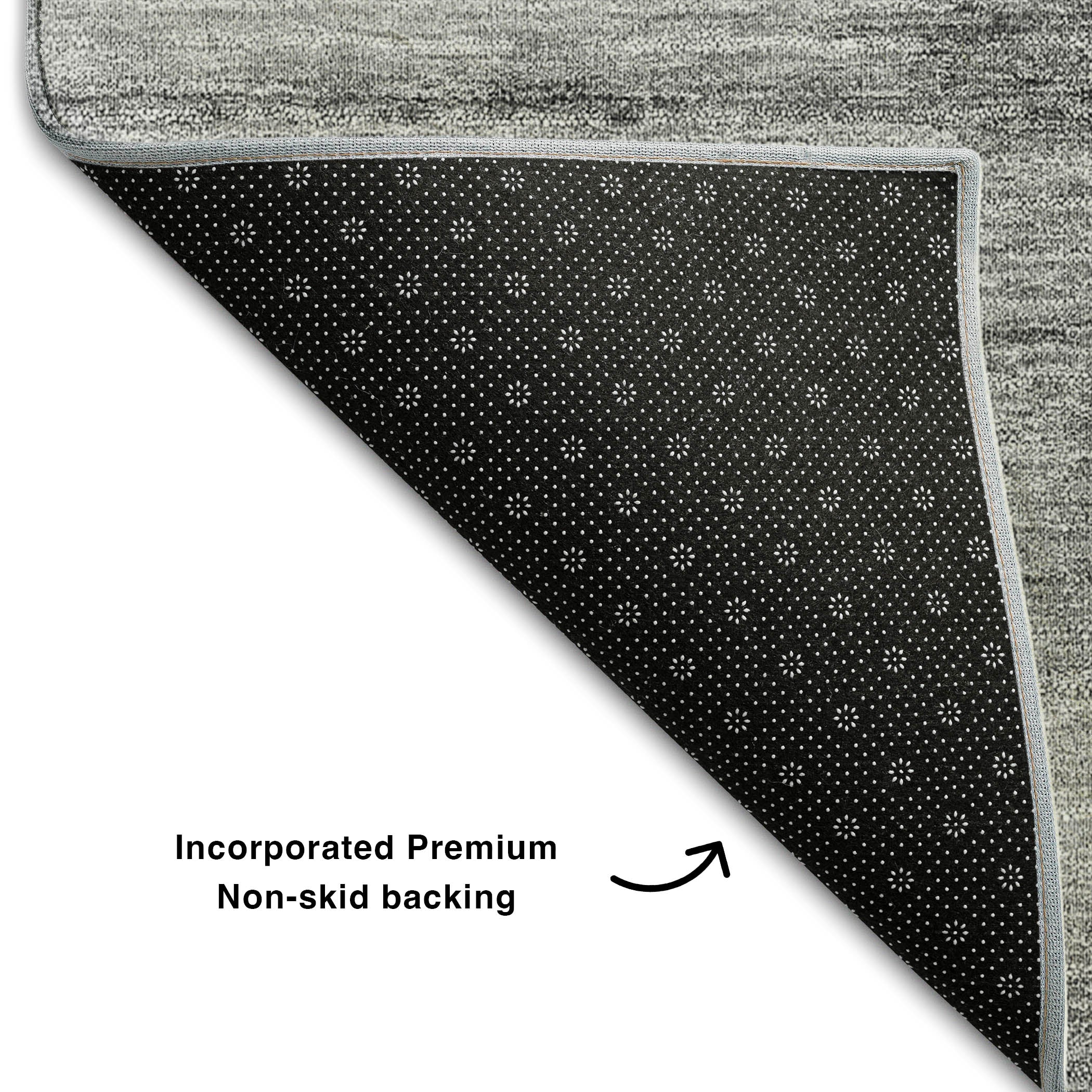 Split Machine Washable Transitional Gray Rug 1'8" x 2'6" #shape_Rectangle