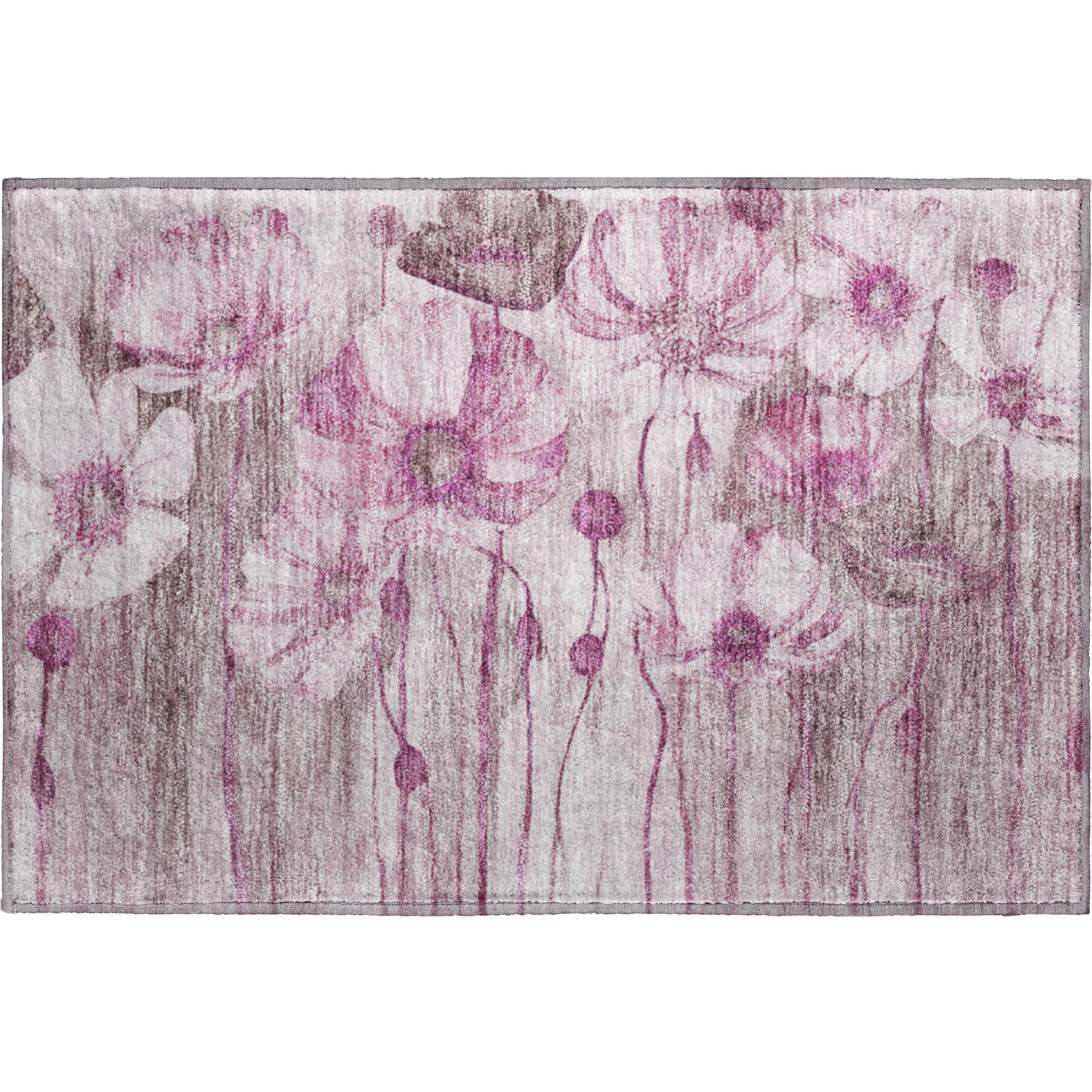 Split Machine Washable Transitional Plum Purple Rug 1'8" x 2'6" #shape_Rectangle