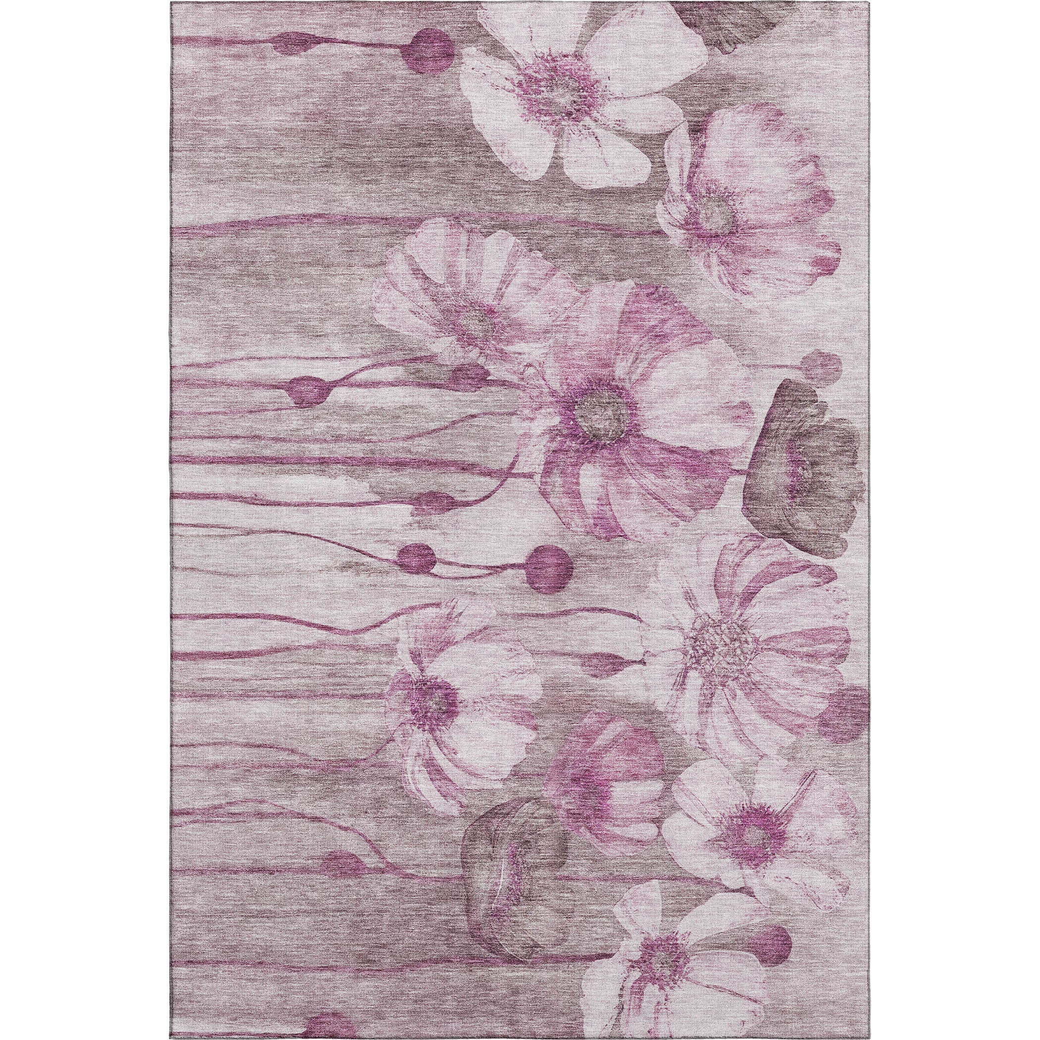 Split Machine Washable Transitional Plum Purple Rug 2'6" x 3'10" #shape_Rectangle
