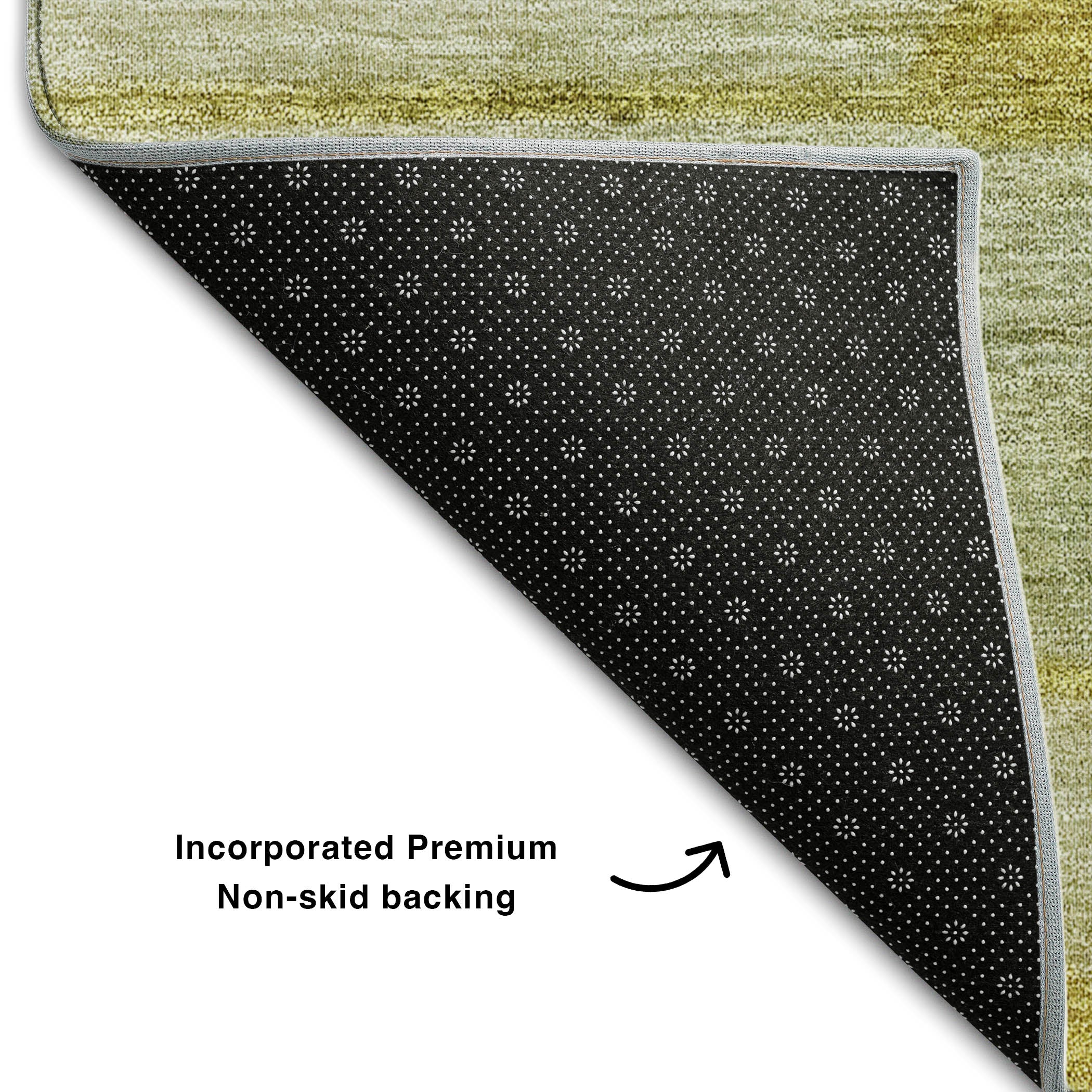 Split Machine Washable Transitional Sage Green Rug 1'8" x 2'6" #shape_Rectangle