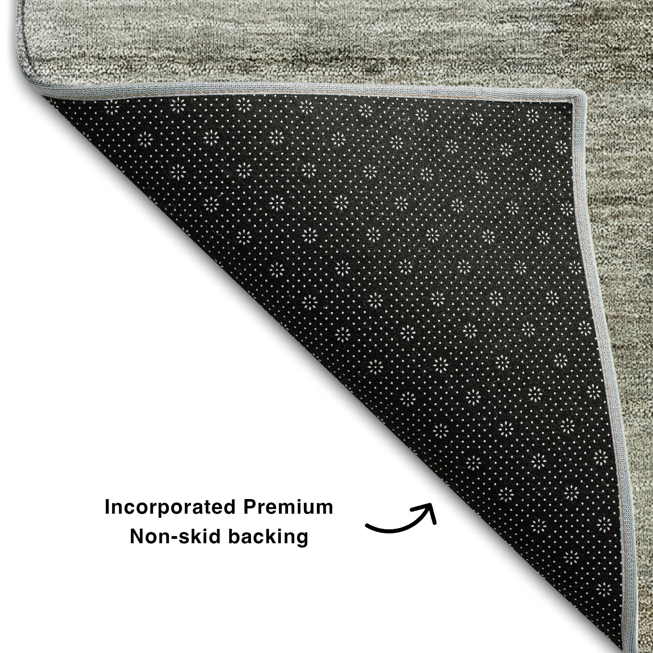 Split Machine Washable Transitional Taupe Brown Rug 1'8" x 2'6" #shape_Rectangle