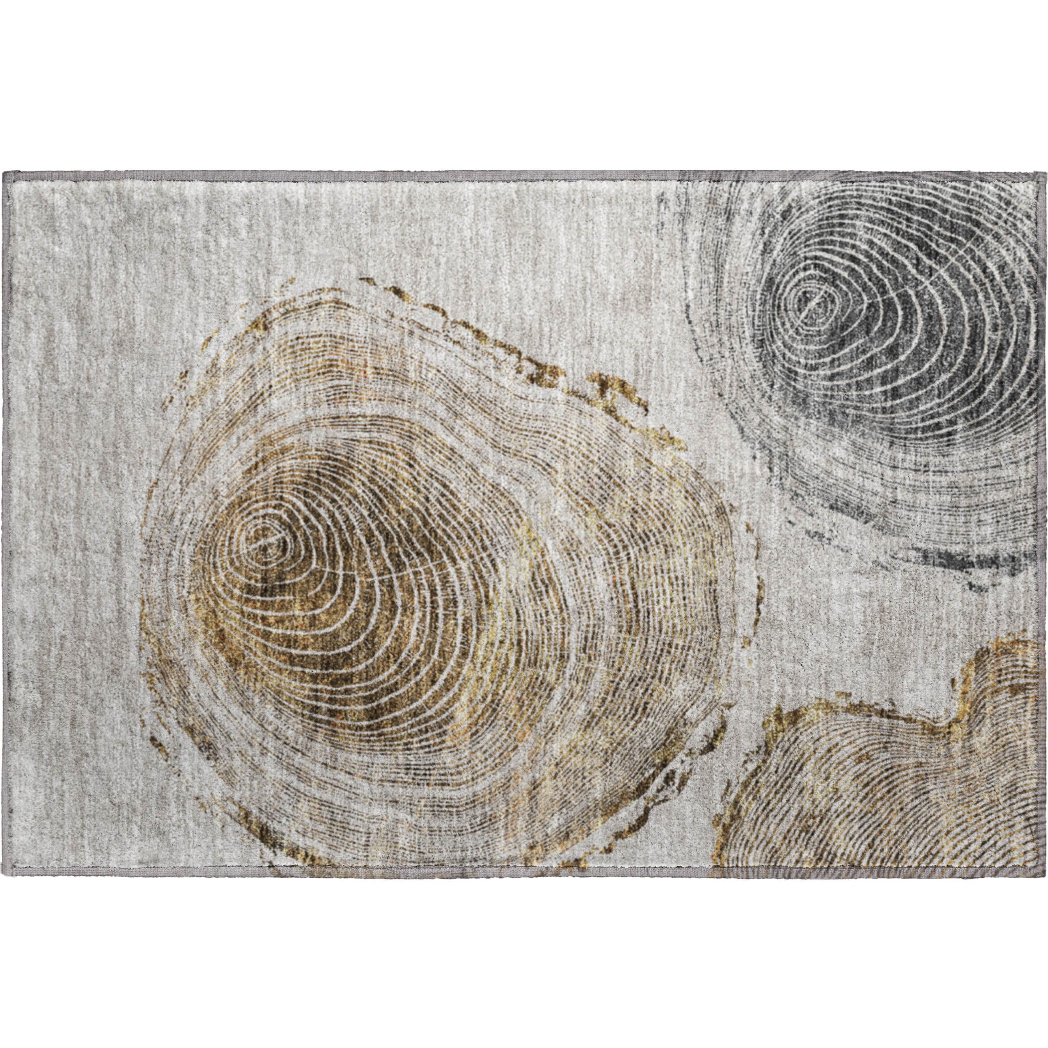 Seville Machine Washable Transitional Taupe Brown Rug 1'8" x 2'6" #shape_Rectangle