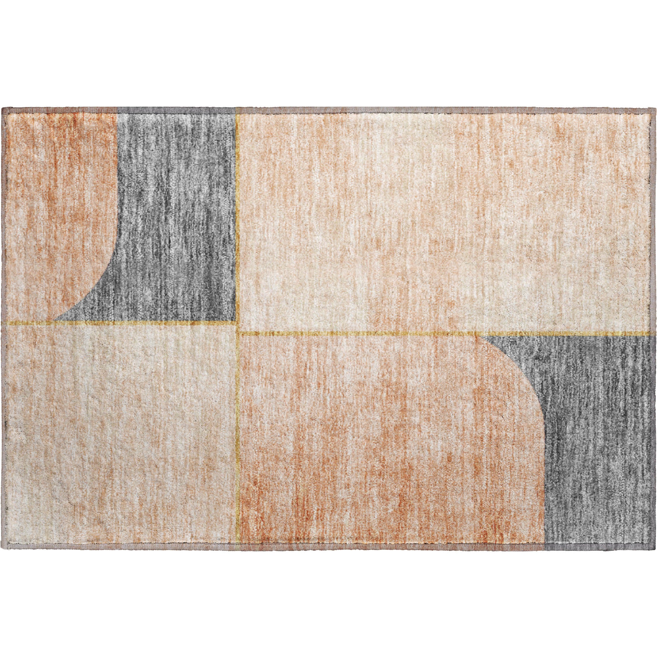 Lucerne Machine Washable Transitional Coral Orange Rug 1'8" x 2'6" #shape_Rectangle