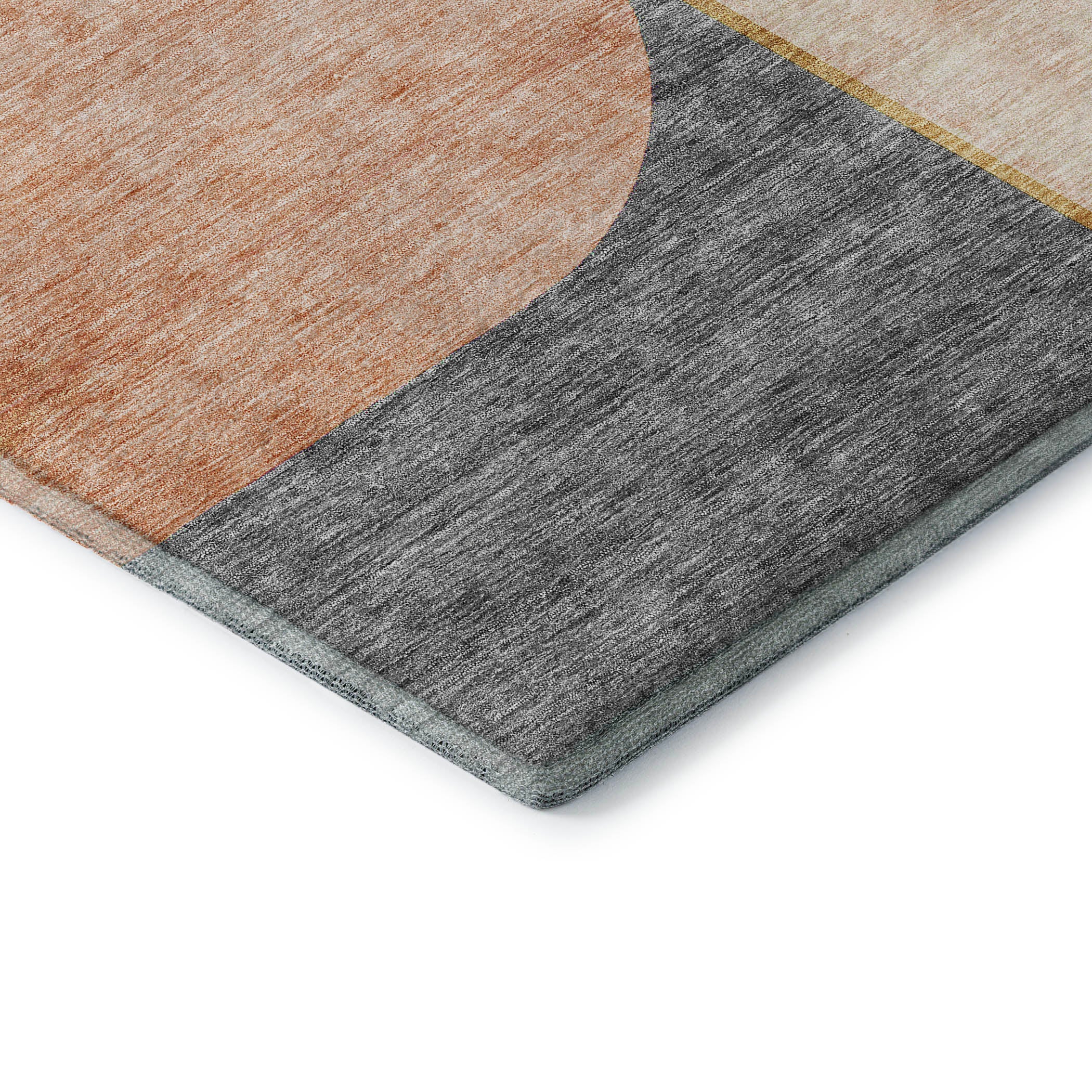 Lucerne Machine Washable Transitional Coral Orange Rug 1'8" x 2'6" #shape_Rectangle