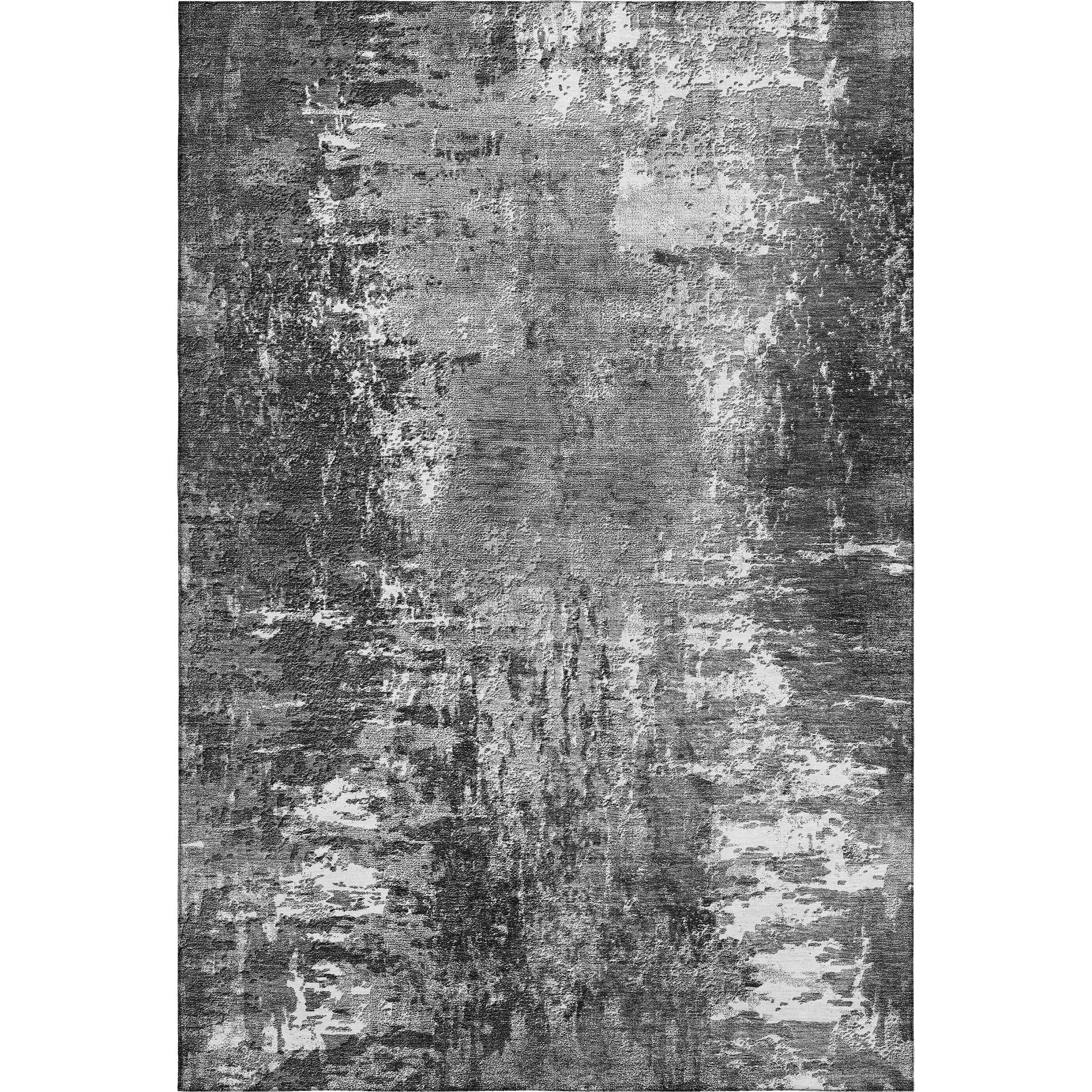 Queenstown Machine Washable Transitional Gray Rug 2'6" x 3'10" #shape_Rectangle