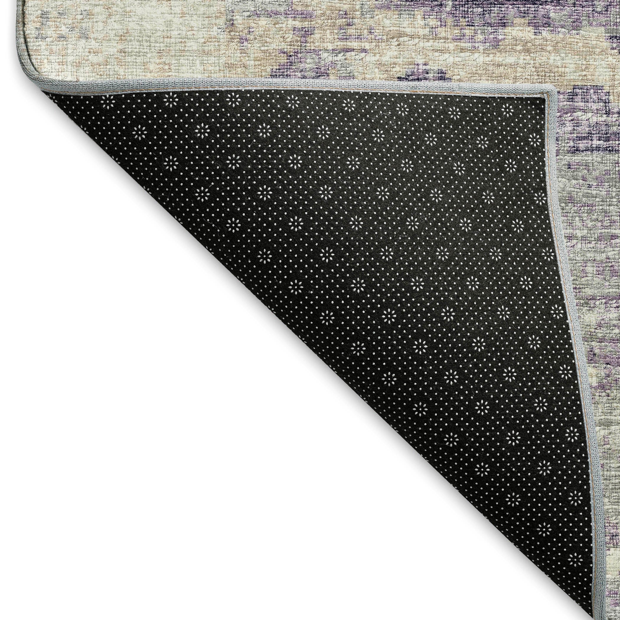 Florence Machine Washable Transitional Purple Rug 1'8" x 2'6" #shape_Rectangle