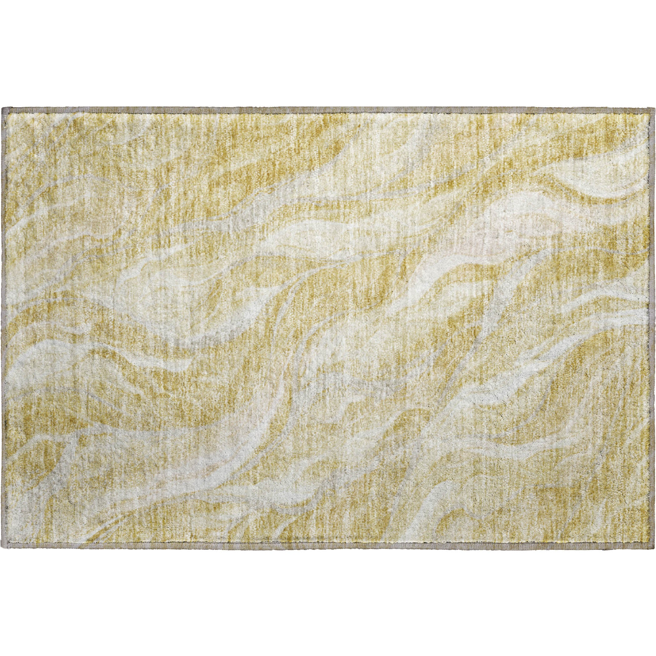 Dublin Machine Washable Transitional Gold Rug 1'8" x 2'6" #shape_Rectangle