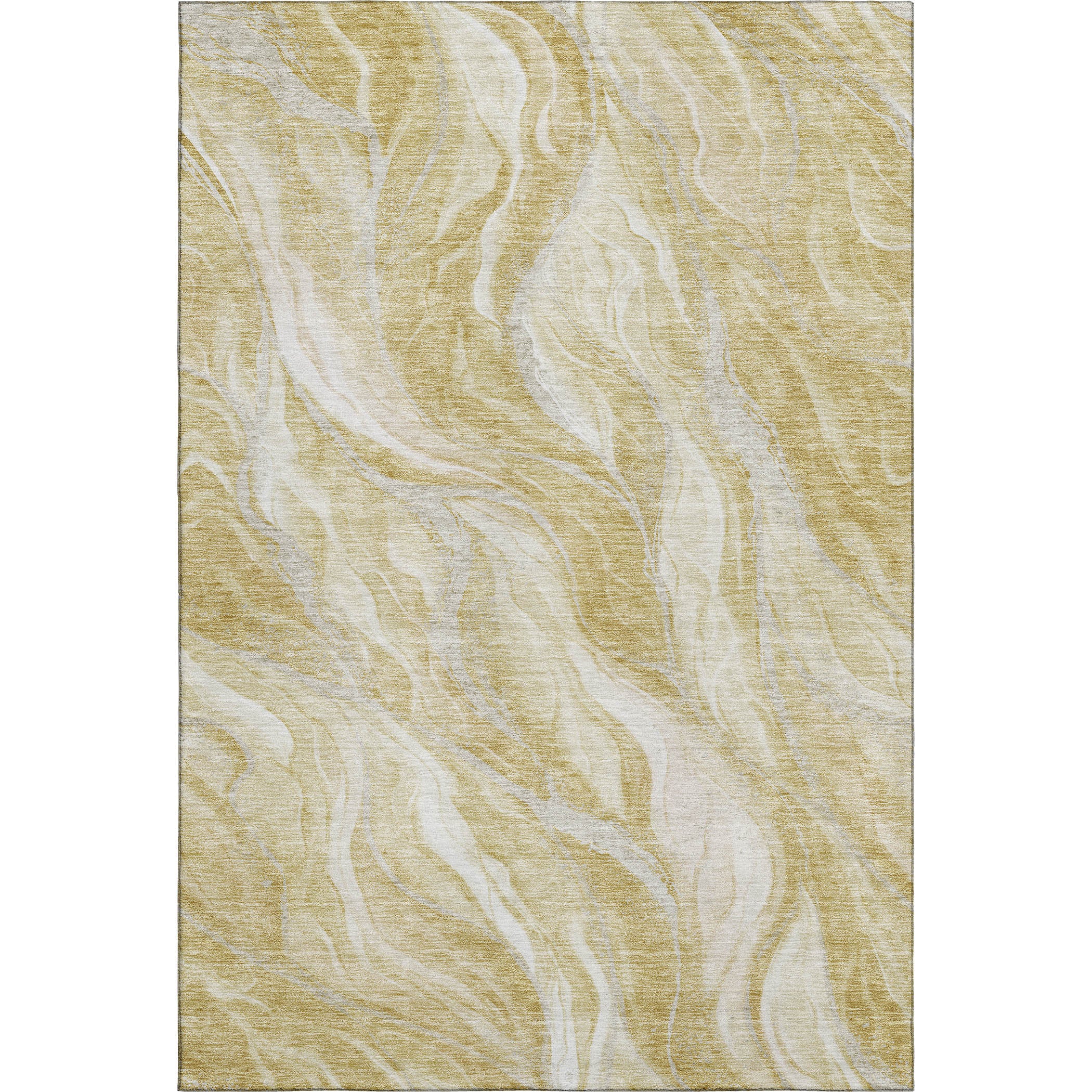 Dublin Machine Washable Transitional Gold Rug 2'6" x 3'10" #shape_Rectangle