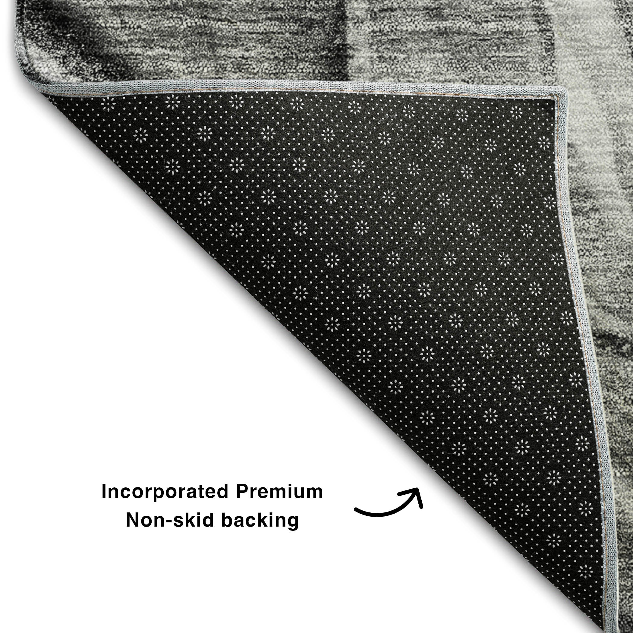 Dublin Machine Washable Transitional Gray Rug 1'8" x 2'6" #shape_Rectangle