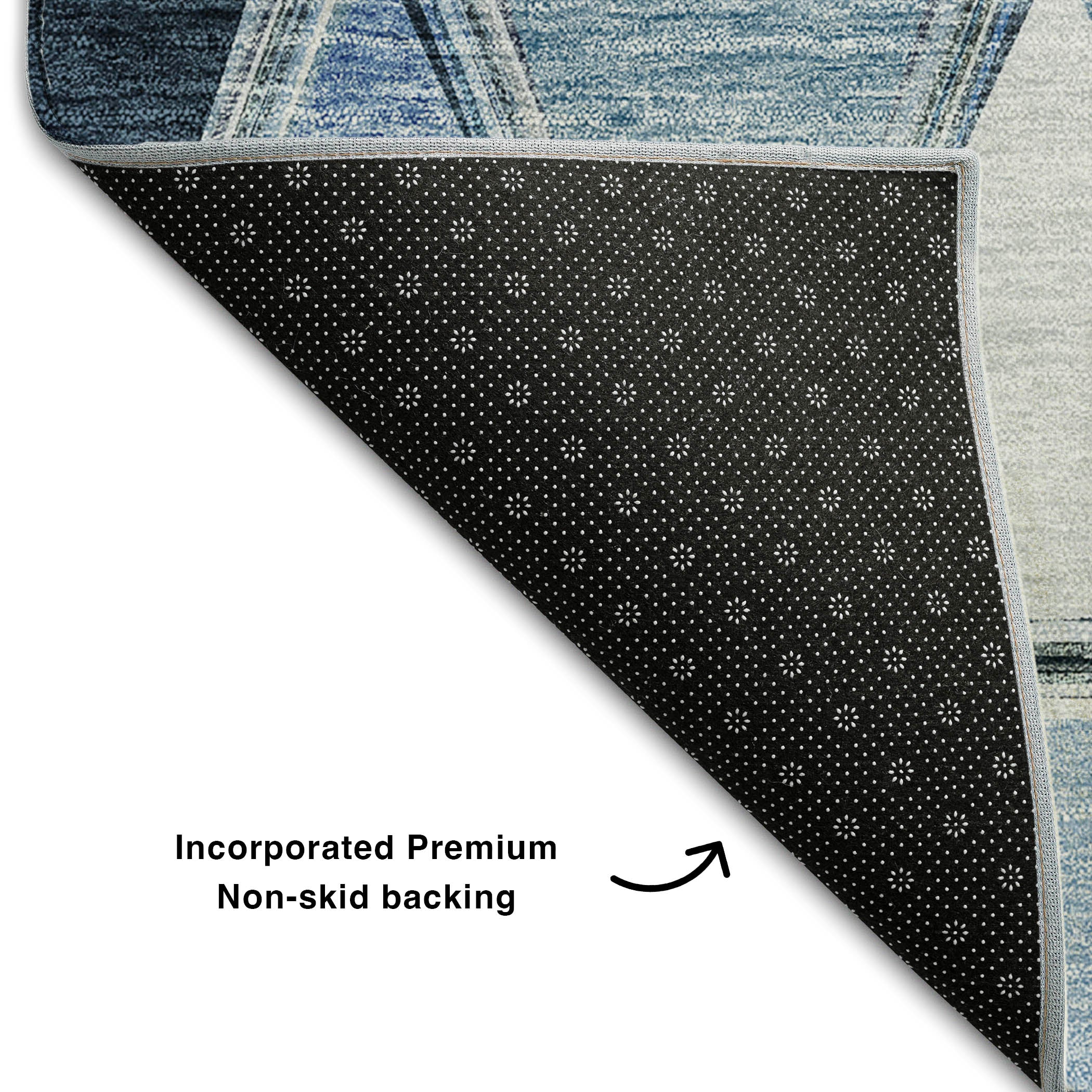 Lucerne Machine Washable Transitional Blue Rug 1'8" x 2'6" #shape_Rectangle