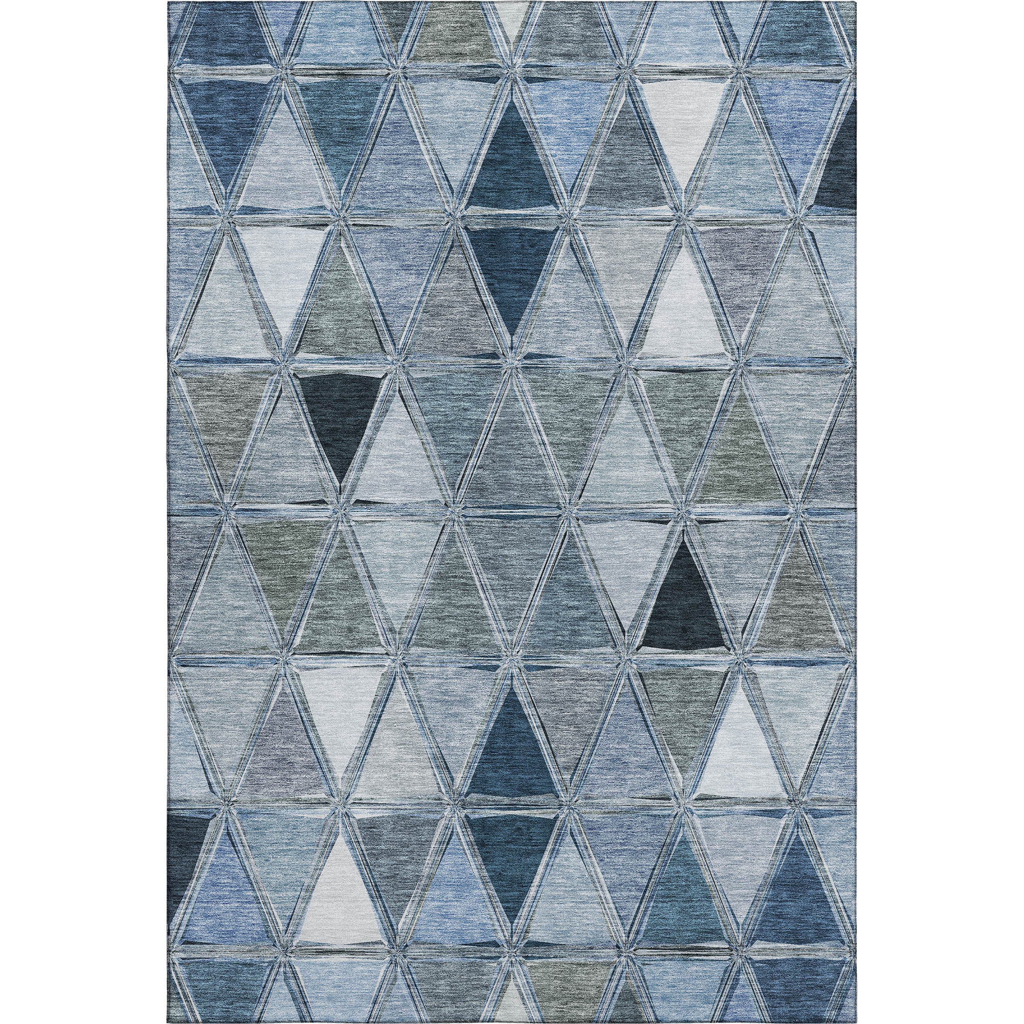 Lucerne Machine Washable Transitional Blue Rug 2'6" x 3'10" #shape_Rectangle