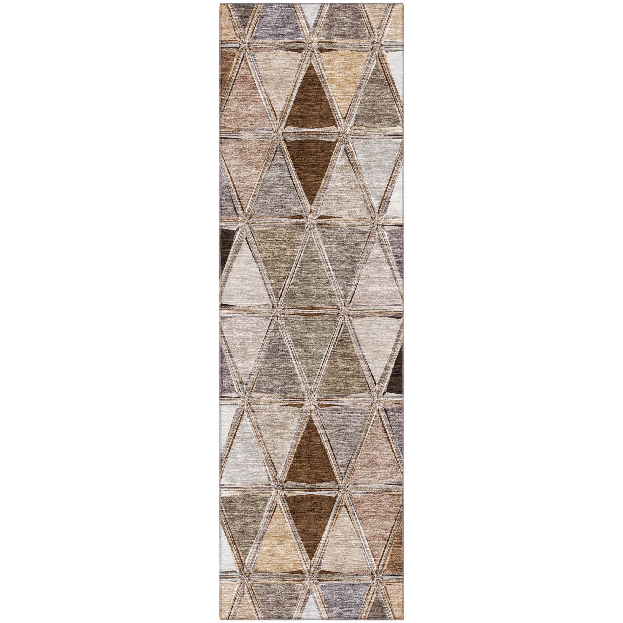 Lucerne Machine Washable Transitional Brown Rug 2'3" x 7'6" #shape_Runner