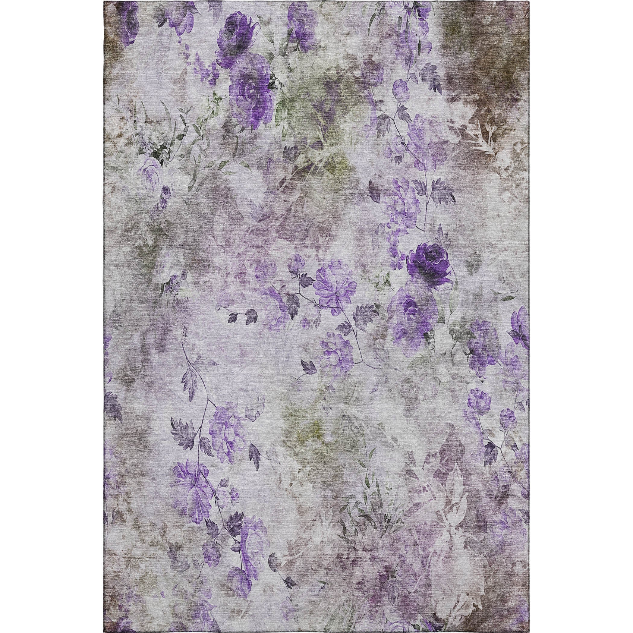 Chiang Mai Machine Washable Transitional Purple Rug 2'6" x 3'10" #shape_Rectangle