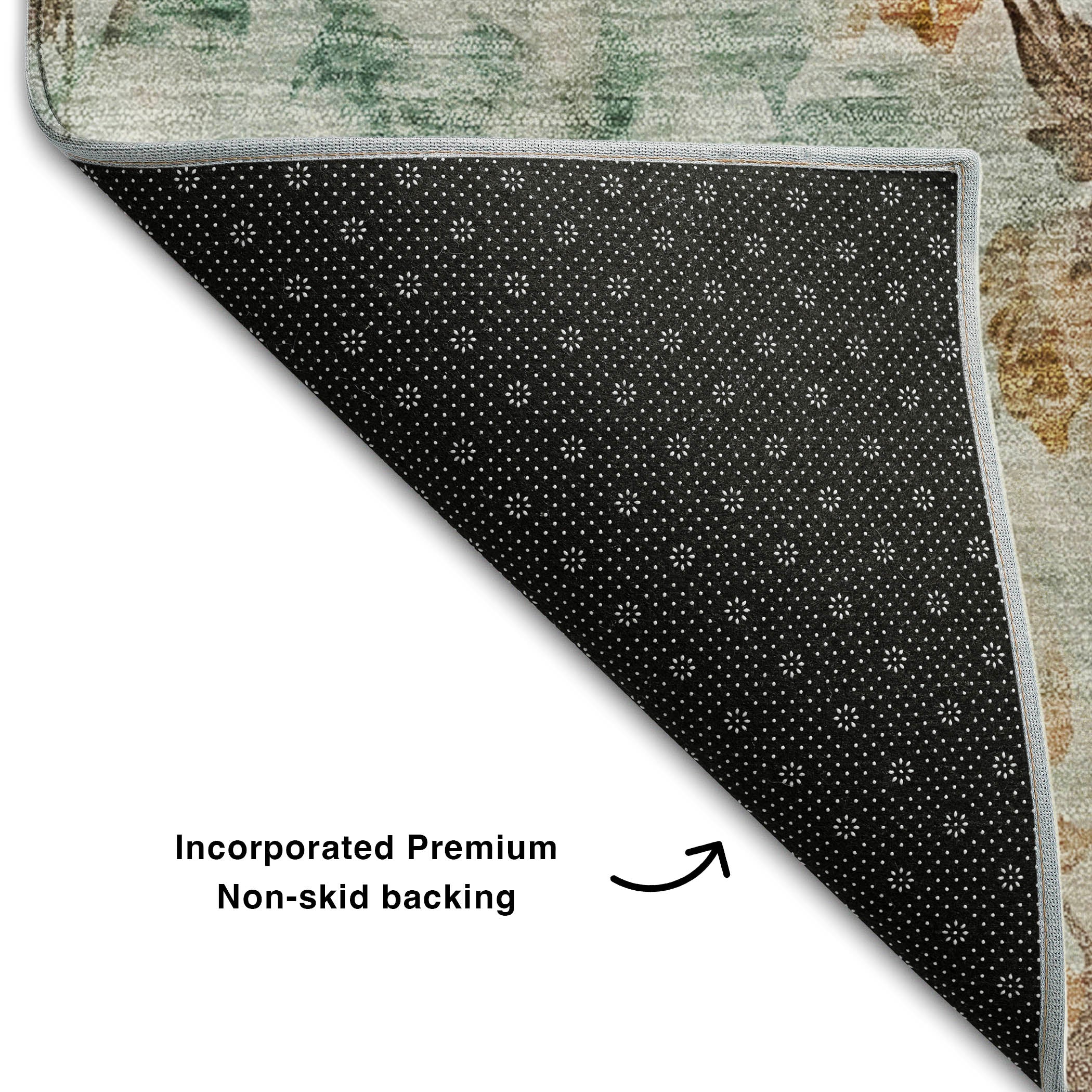 Chiang Mai Machine Washable Transitional Teal Rug 1'8" x 2'6" #shape_Rectangle