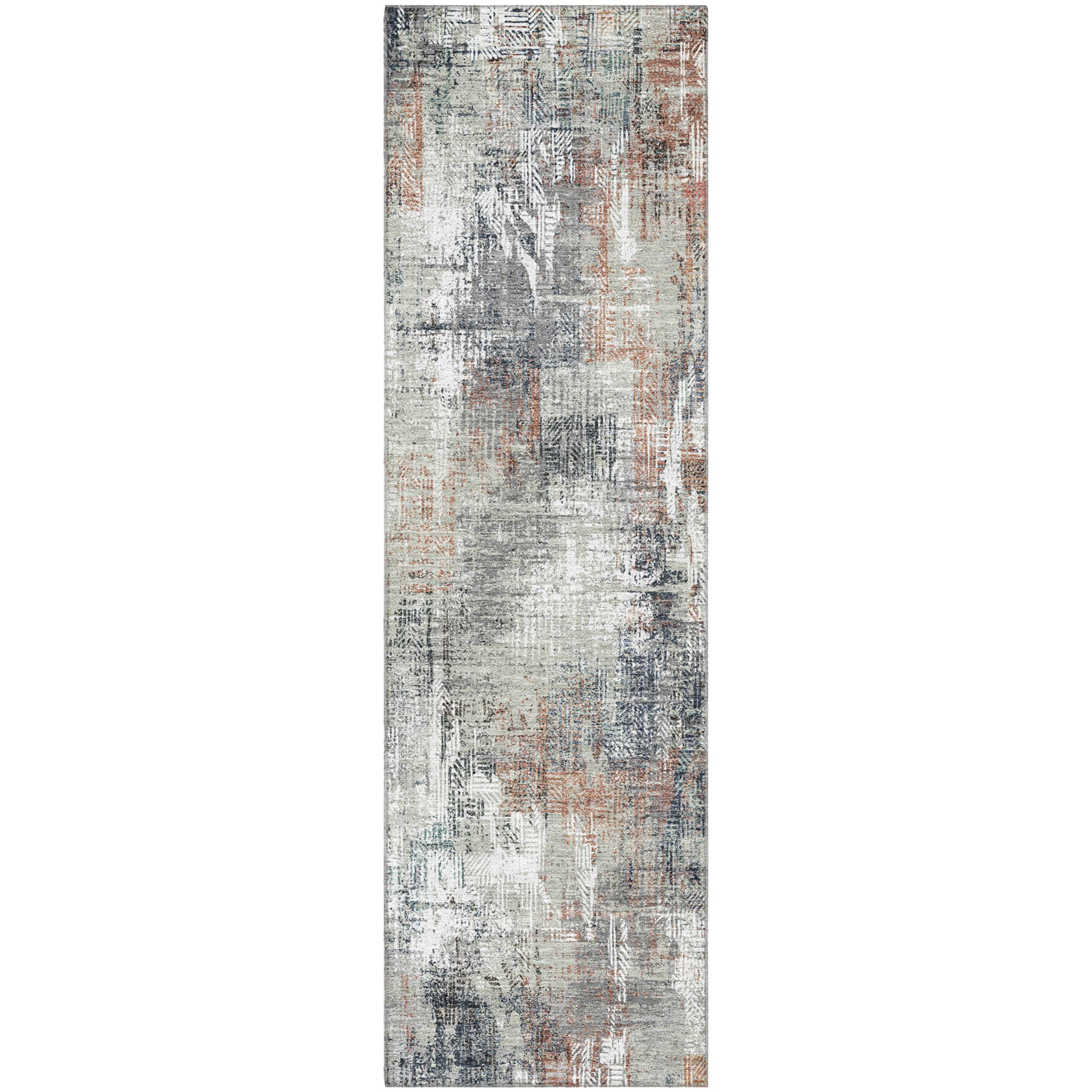 Sarajevo Machine Washable Transitional Taupe Brown Rug 2'3" x 7'6" #shape_Runner