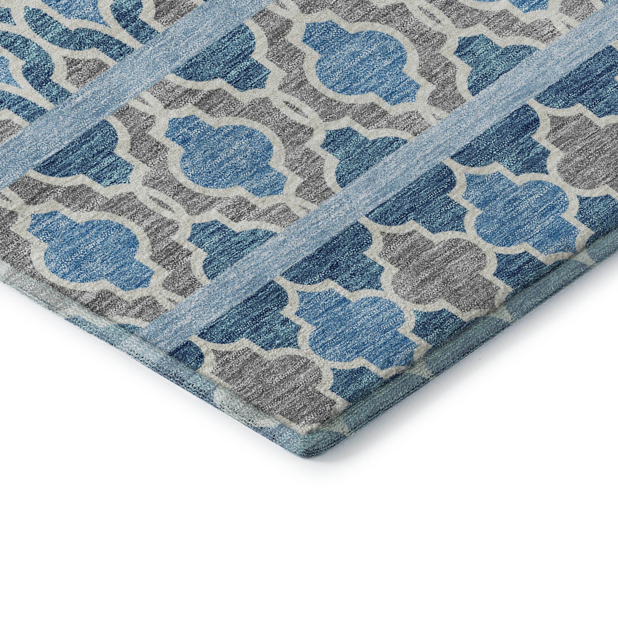 Sarajevo Machine Washable Transitional Sky Blue Rug 1'8" x 2'6" #shape_Rectangle
