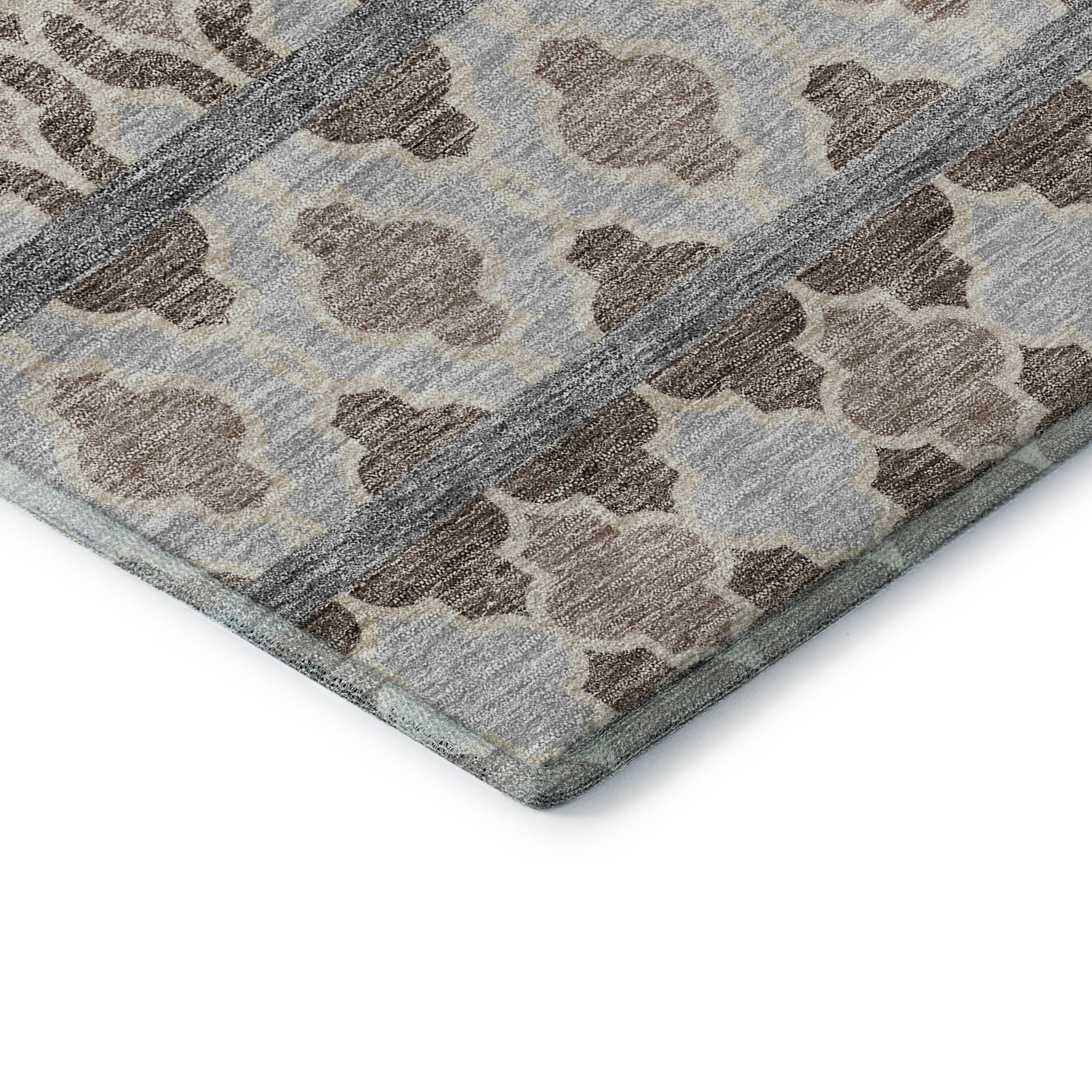 Sarajevo Machine Washable Transitional Taupe Brown Rug 1'8" x 2'6" #shape_Rectangle
