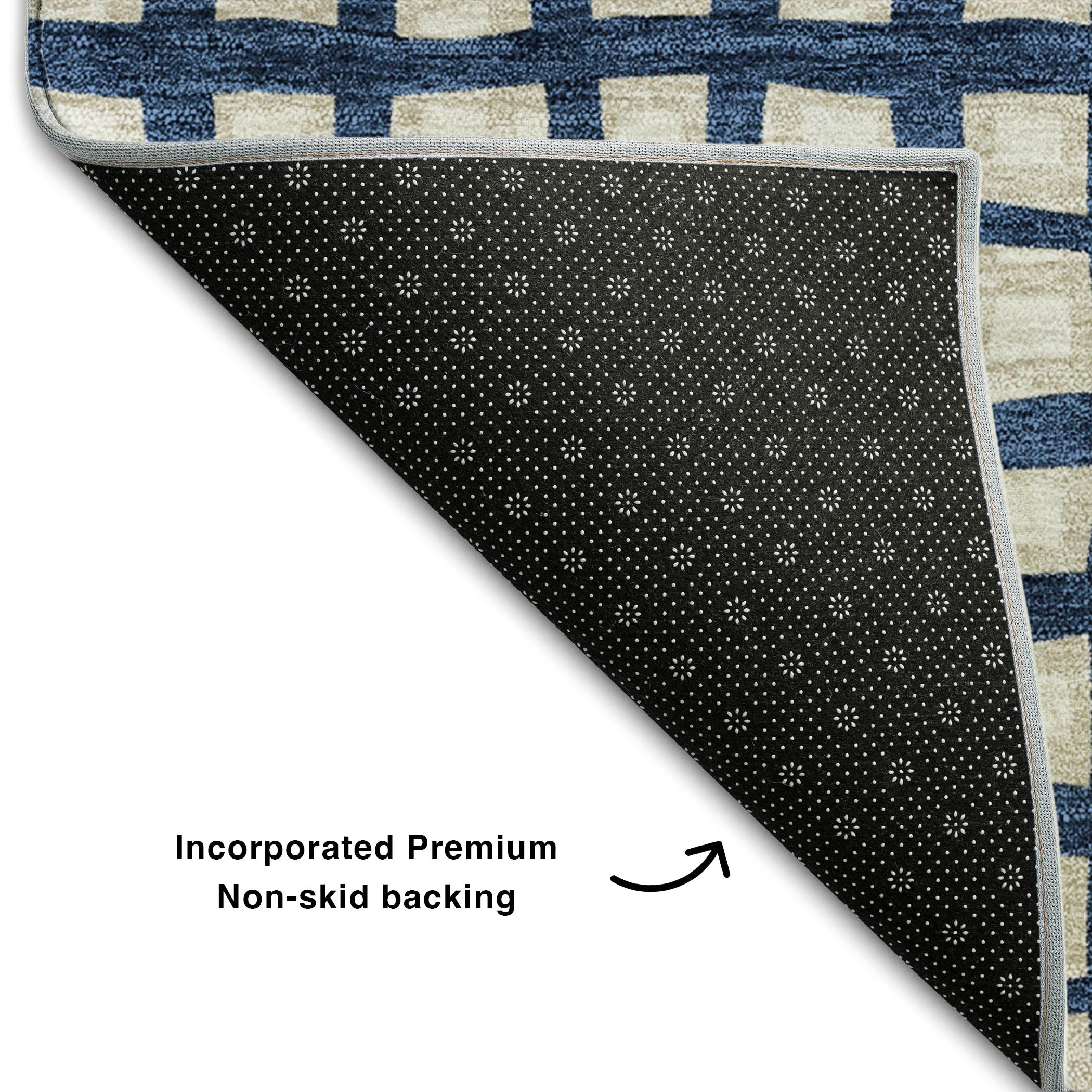 Sintra Machine Washable Transitional Blue Rug 1'8" x 2'6" #shape_Rectangle