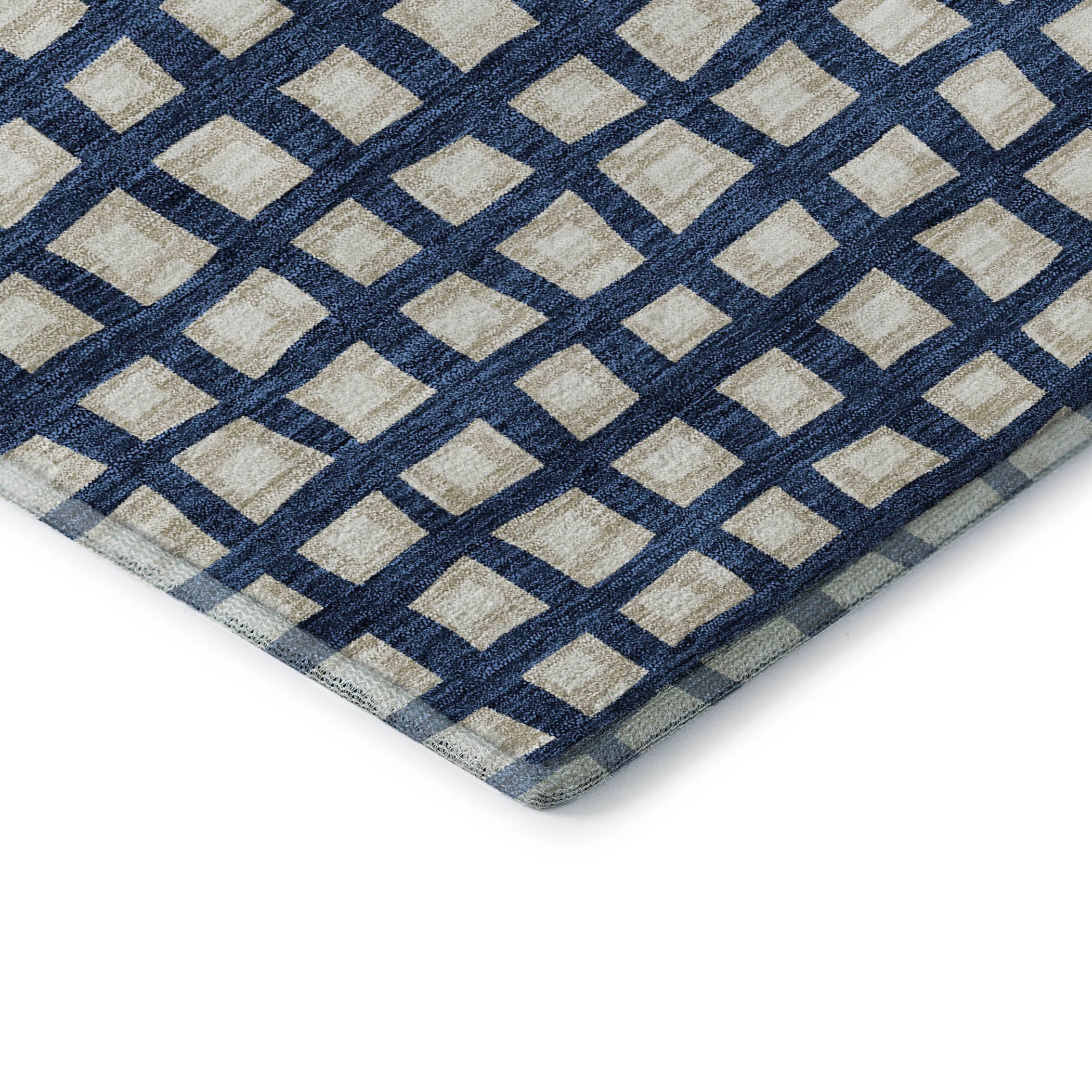 Sintra Machine Washable Transitional Blue Rug 1'8" x 2'6" #shape_Rectangle