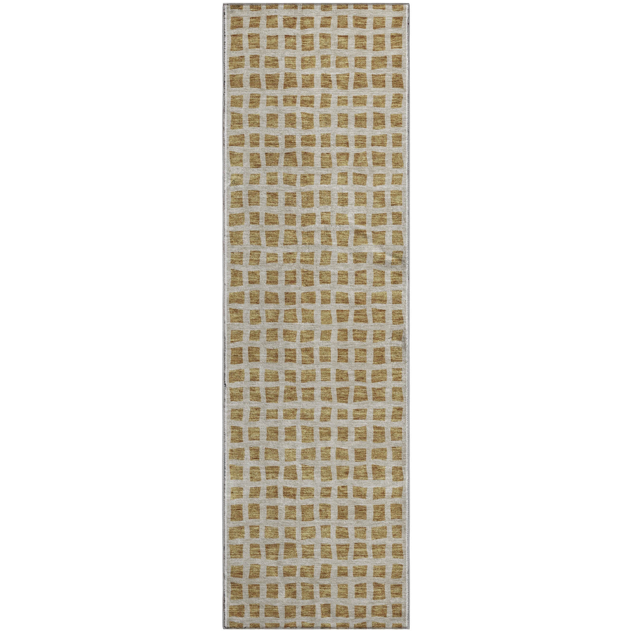 Sintra Machine Washable Transitional Gold Rug 2'3" x 7'6" #shape_Runner