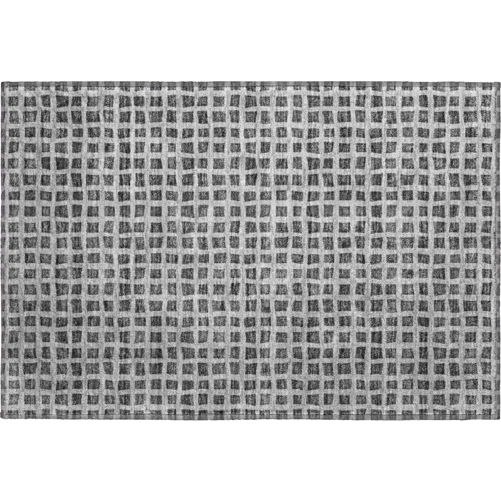 Sintra Machine Washable Transitional Graphite Gray Rug 1'8" x 2'6" #shape_Rectangle