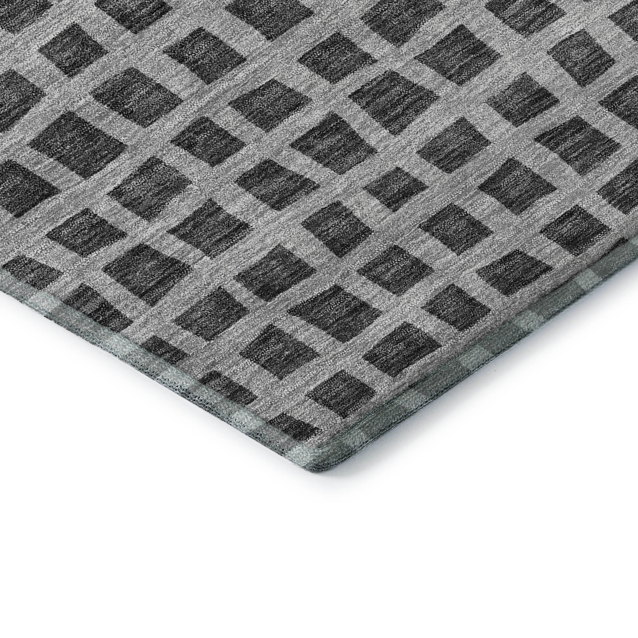Sintra Machine Washable Transitional Graphite Gray Rug 1'8" x 2'6" #shape_Rectangle