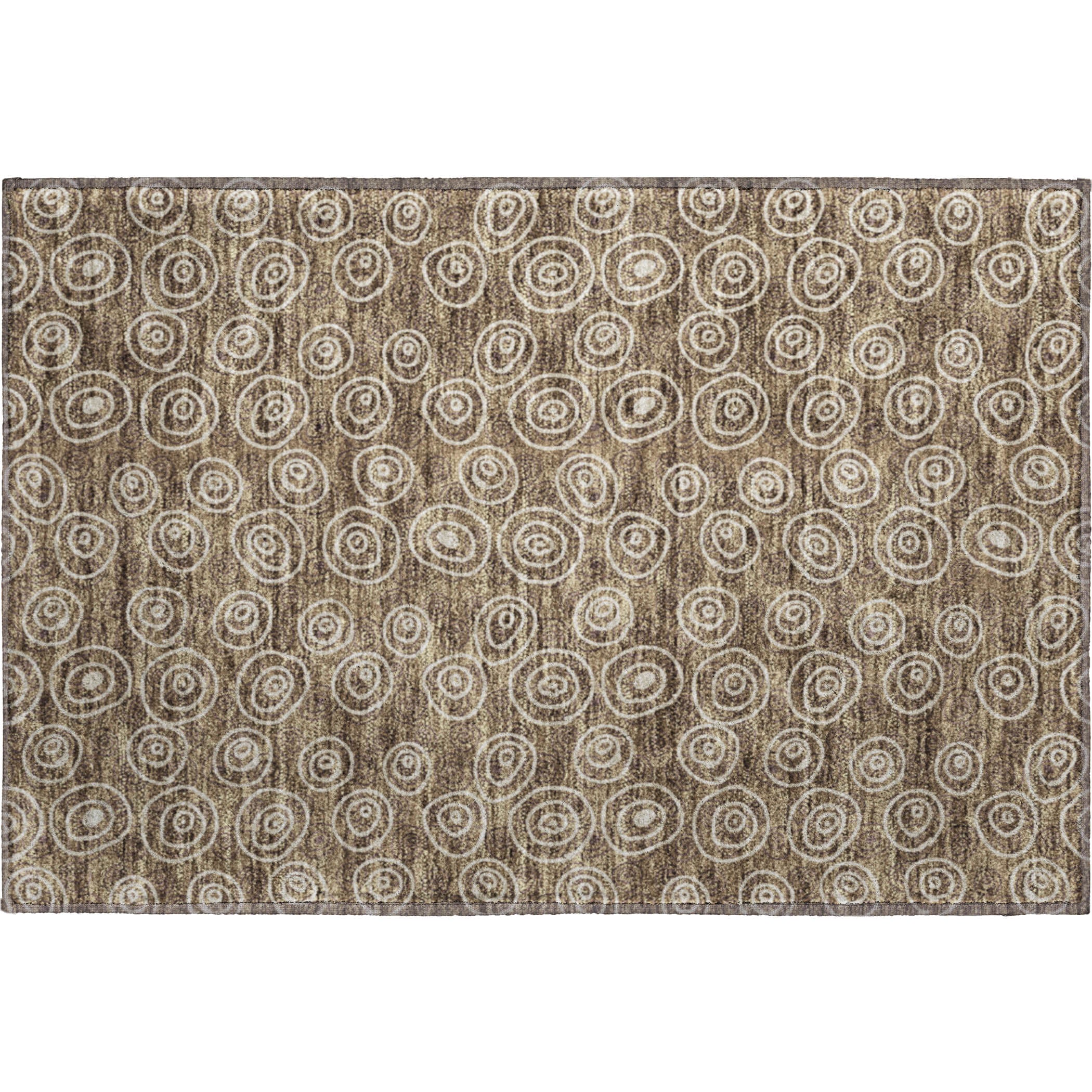 Sintra Machine Washable Transitional Brown Rug 1'8" x 2'6" #shape_Rectangle
