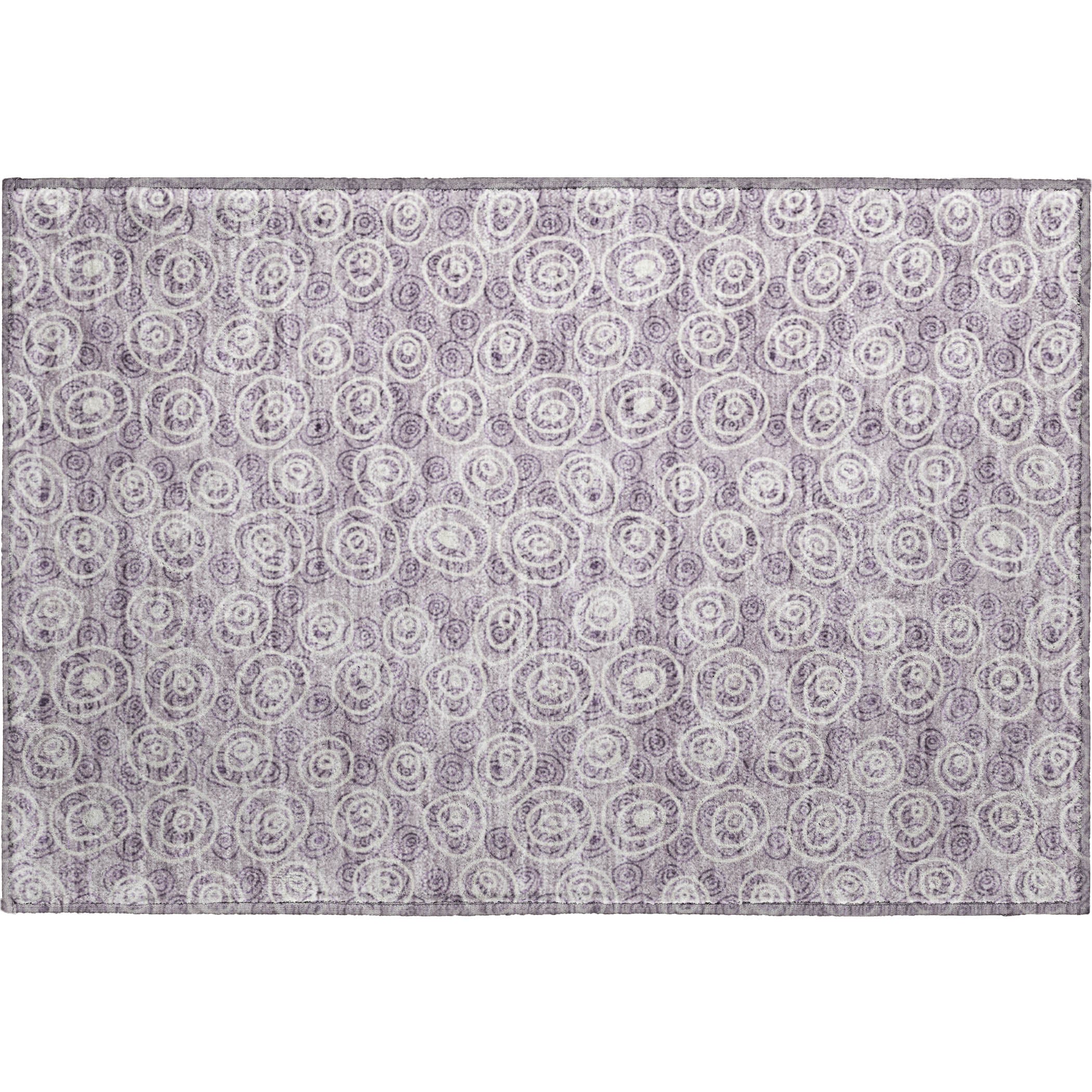 Sintra Machine Washable Transitional Lavender Purple Rug 1'8" x 2'6" #shape_Rectangle