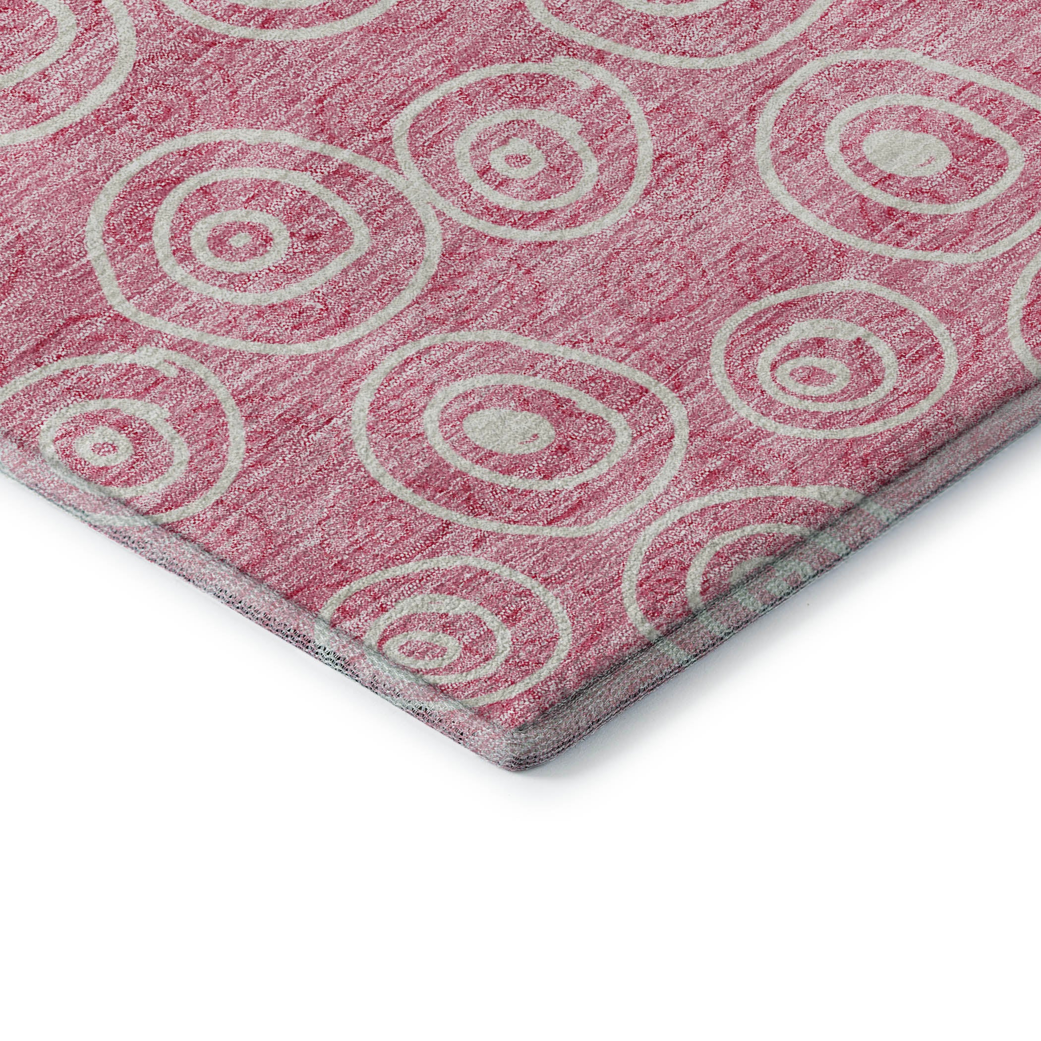 Sintra Machine Washable Transitional Pink Rug 1'8" x 2'6" #shape_Rectangle