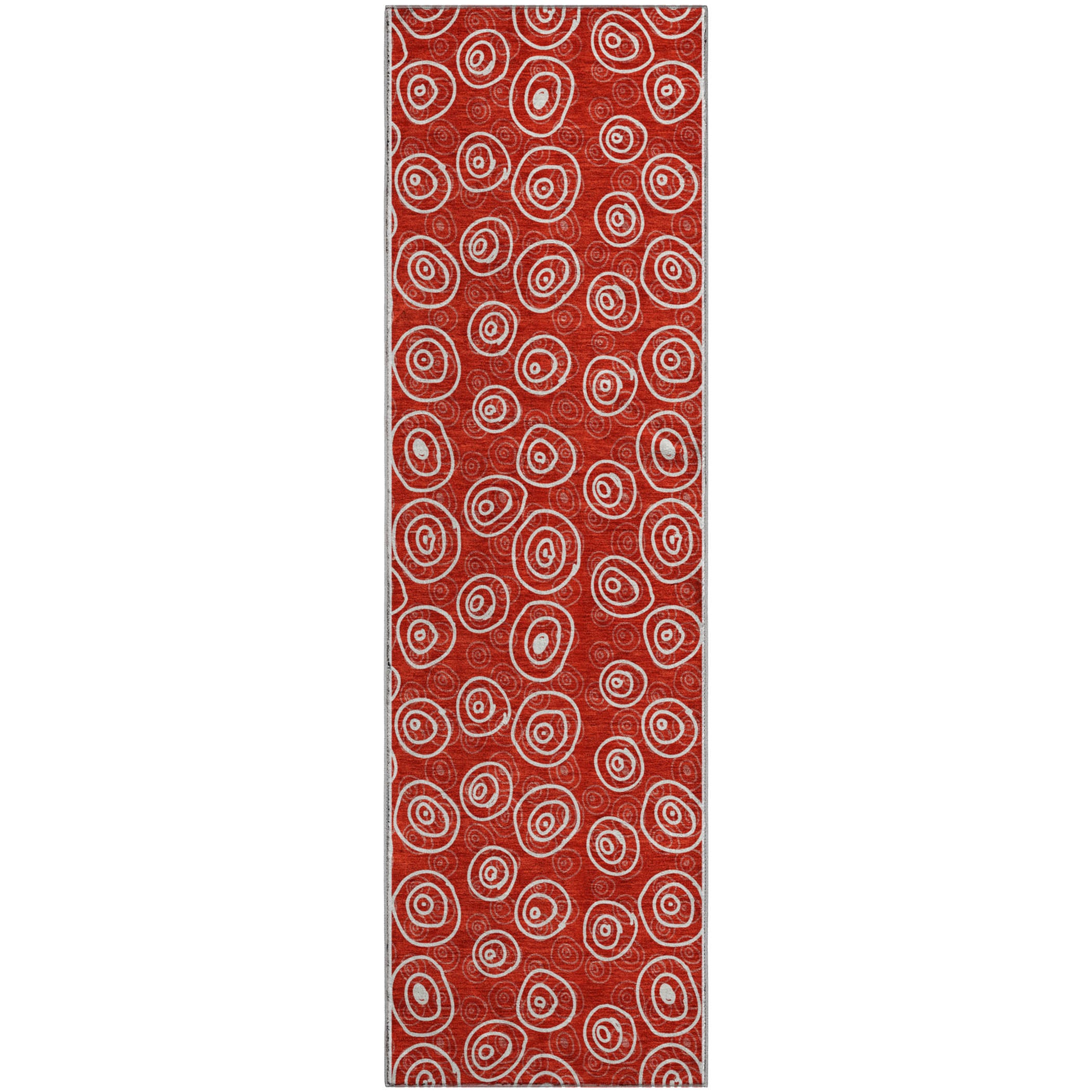 Sintra Machine Washable Transitional Red Rug 2'3" x 7'6" #shape_Runner