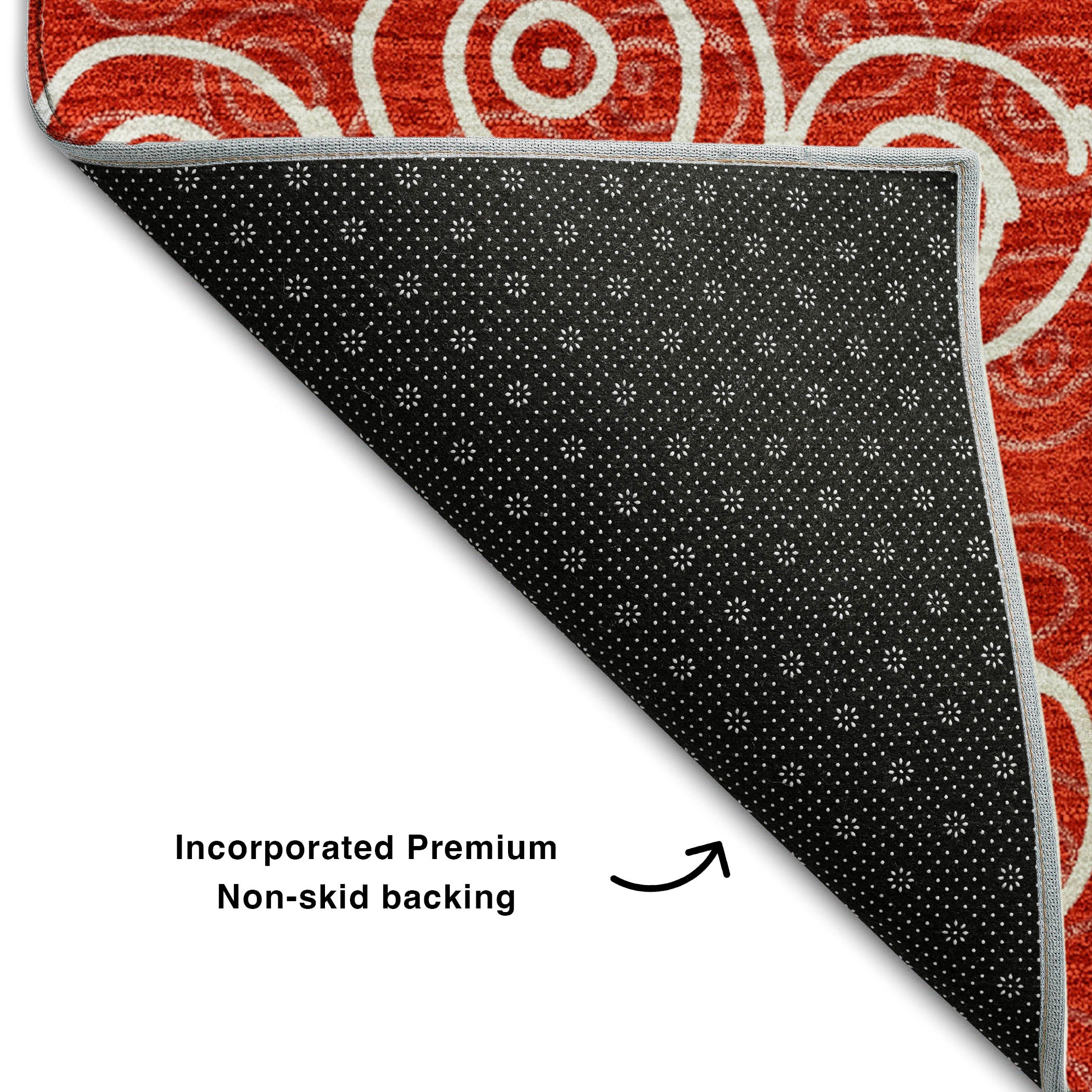 Sintra Machine Washable Transitional Red Rug 1'8" x 2'6" #shape_Rectangle