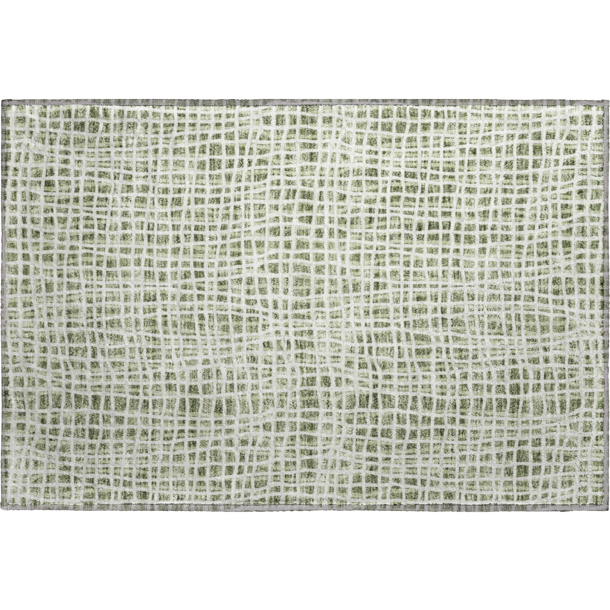 Mostar Machine Washable Transitional Green Rug 1'8" x 2'6" #shape_Rectangle