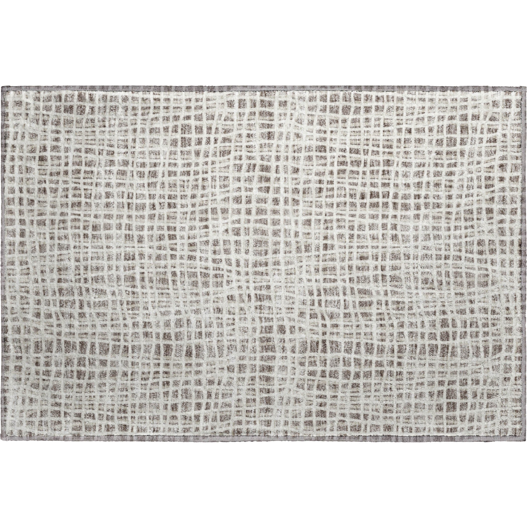 Mostar Machine Washable Transitional Taupe Brown Rug 1'8" x 2'6" #shape_Rectangle