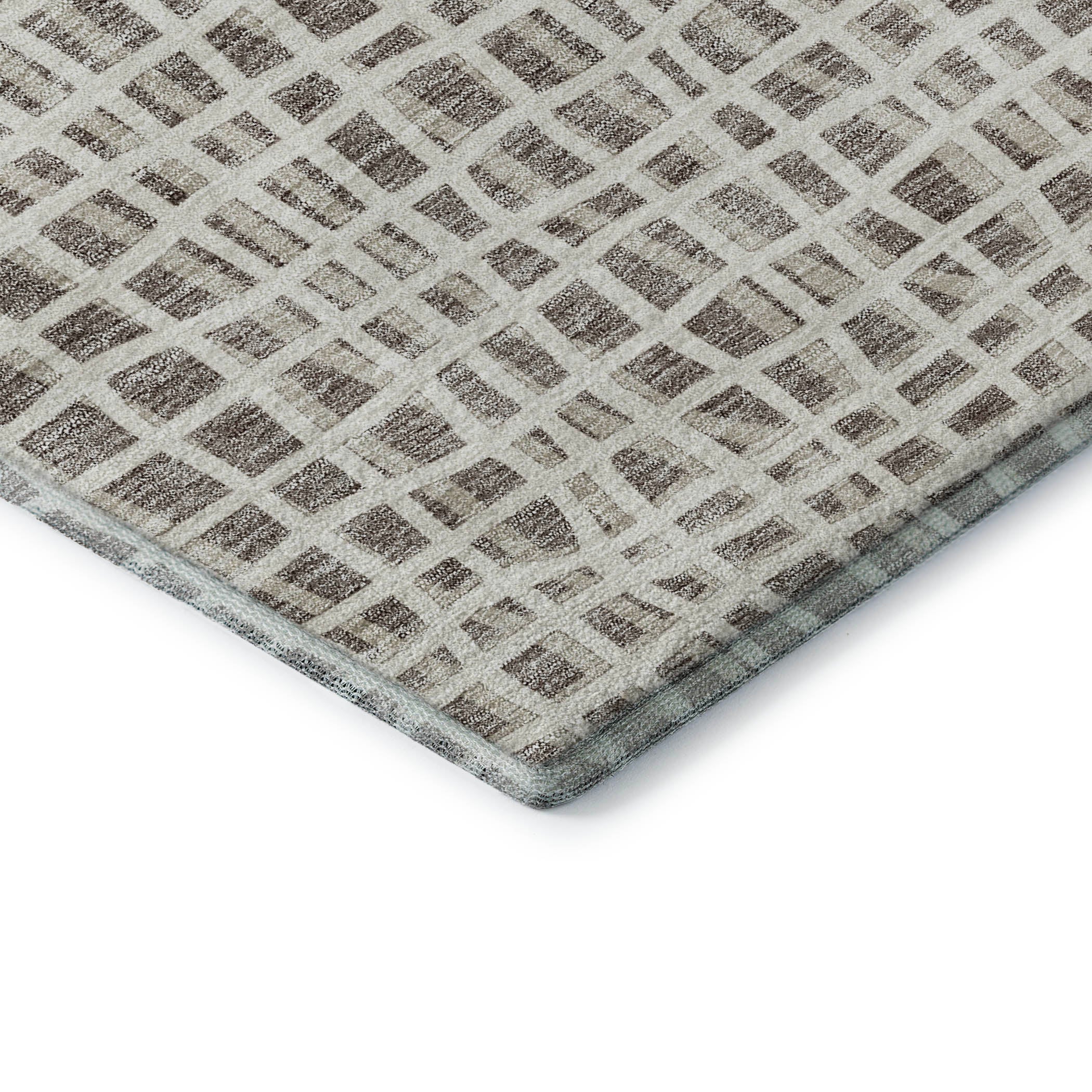 Mostar Machine Washable Transitional Taupe Brown Rug 1'8" x 2'6" #shape_Rectangle