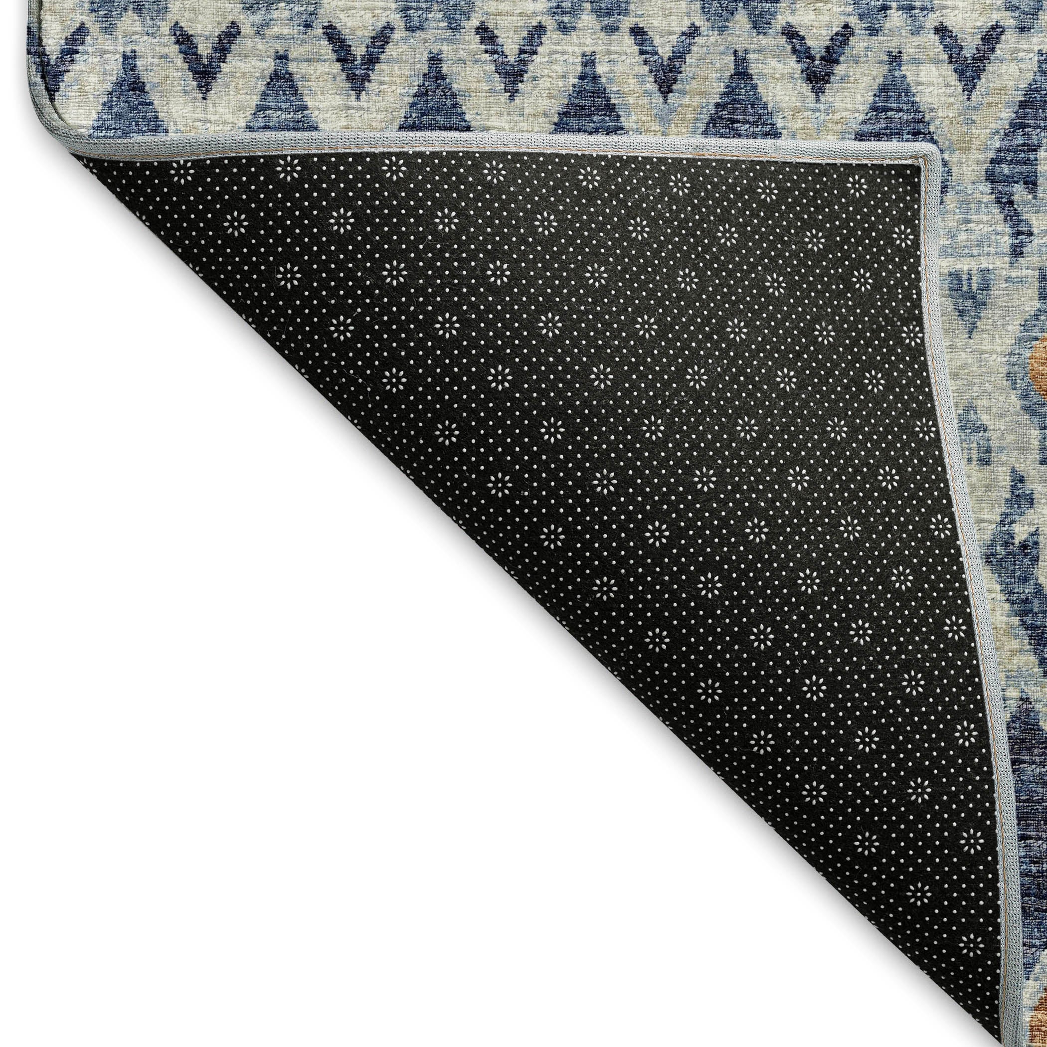 Salzburg Machine Washable Transitional Seaglass Blue Rug 1'8" x 2'6" #shape_Rectangle