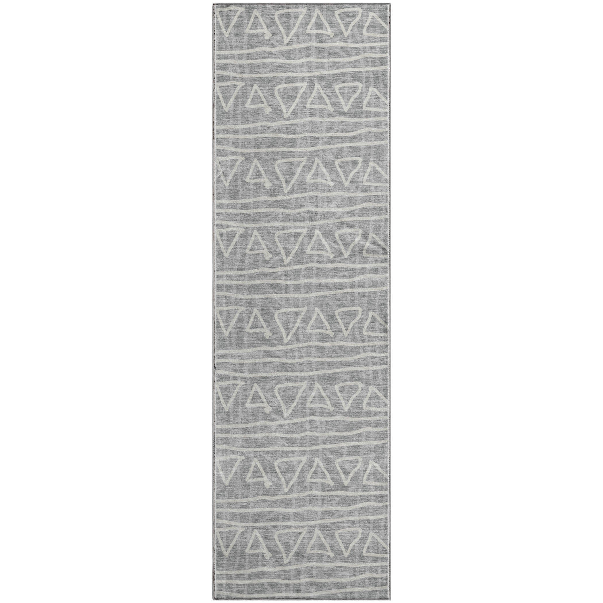 Bruges Machine Washable Transitional Gray Rug 2'3" x 7'6" #shape_Runner