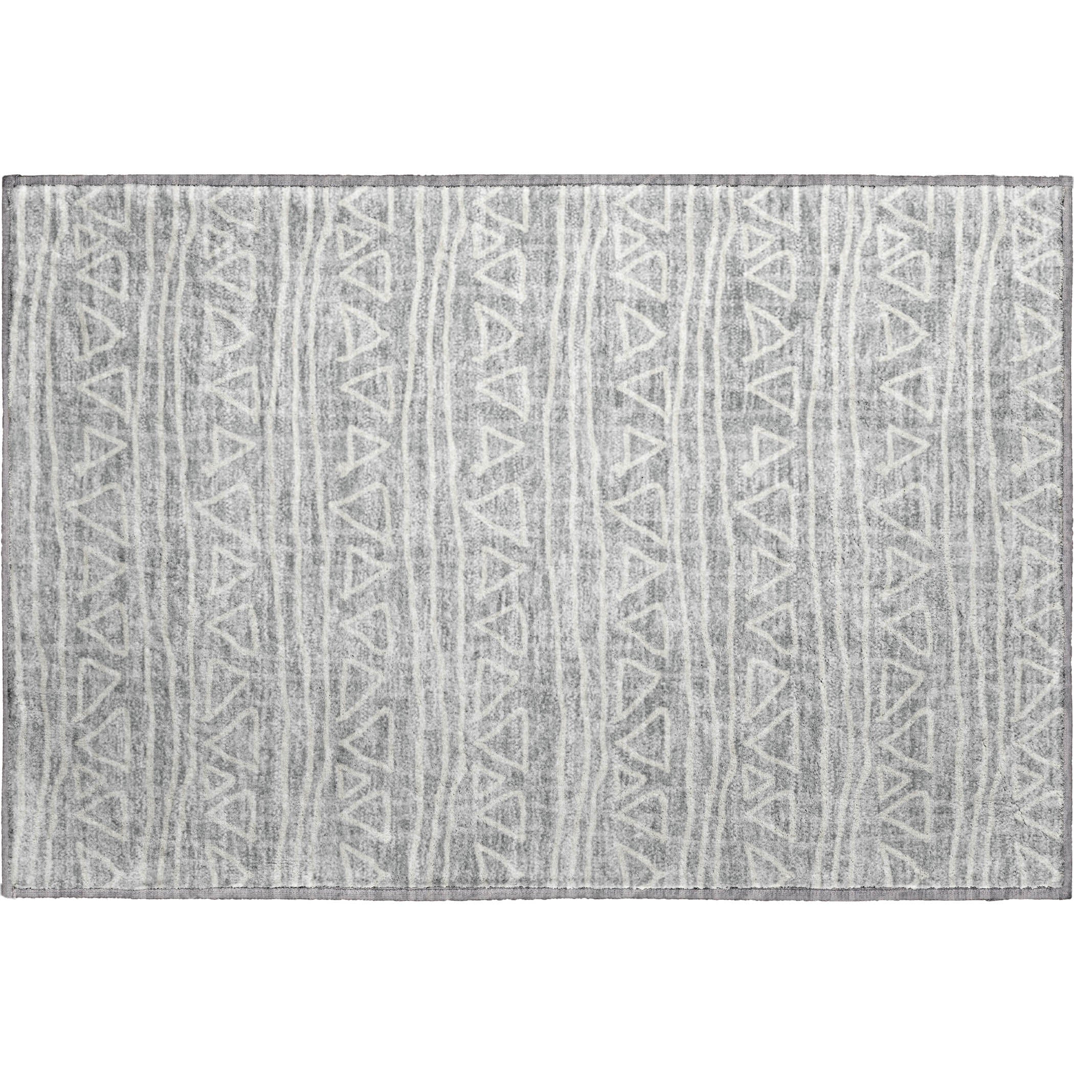 Bruges Machine Washable Transitional Gray Rug 1'8" x 2'6" #shape_Rectangle