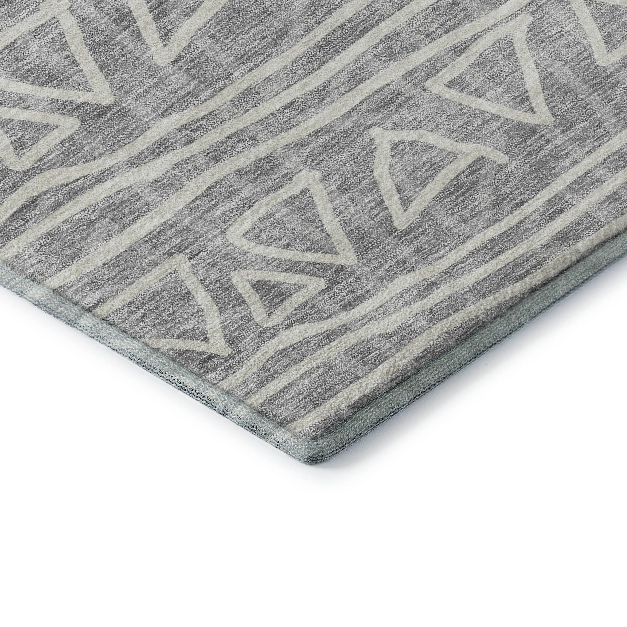 Bruges Machine Washable Transitional Gray Rug 1'8" x 2'6" #shape_Rectangle
