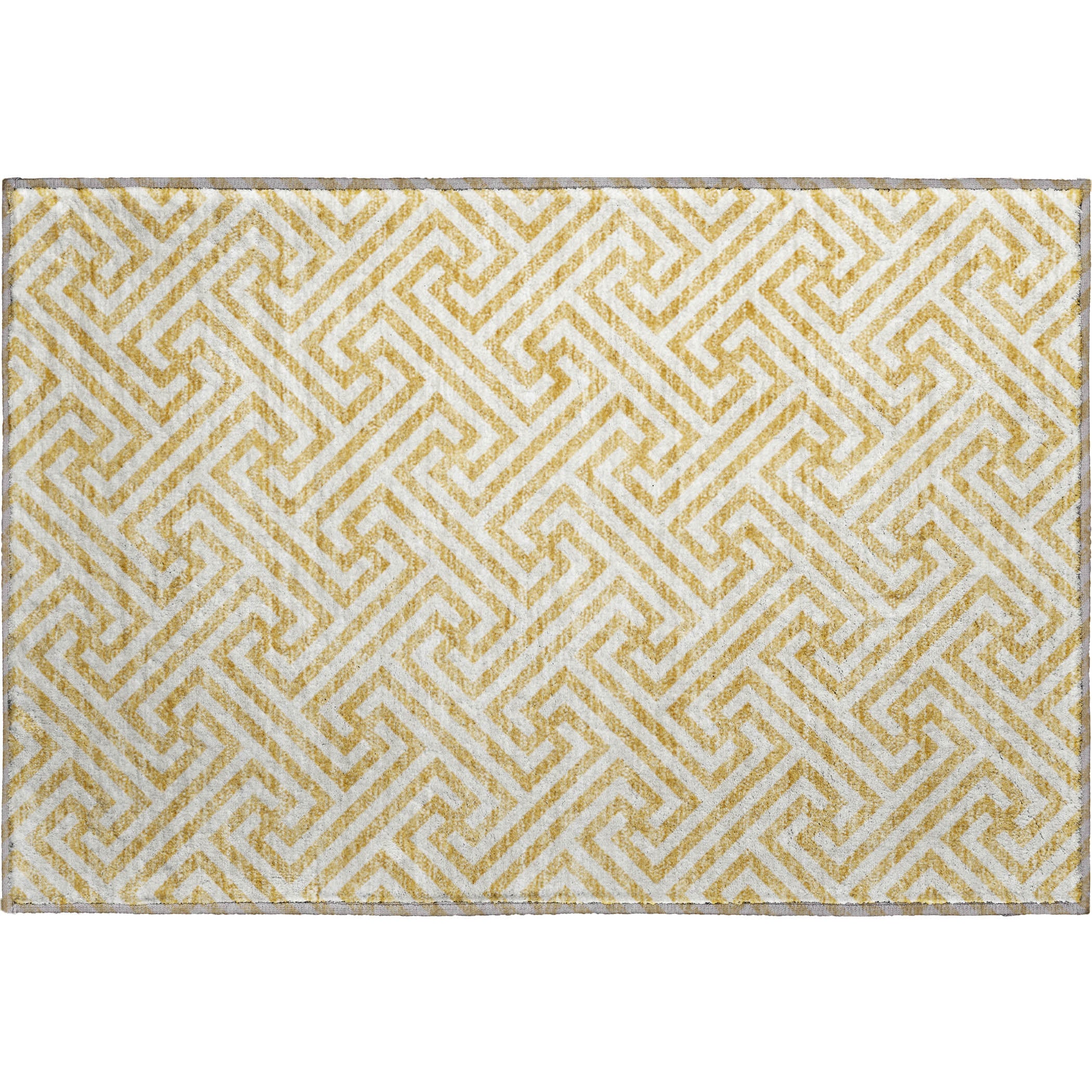 Chiang Mai Machine Washable Transitional Gold Rug 1'8" x 2'6" #shape_Rectangle