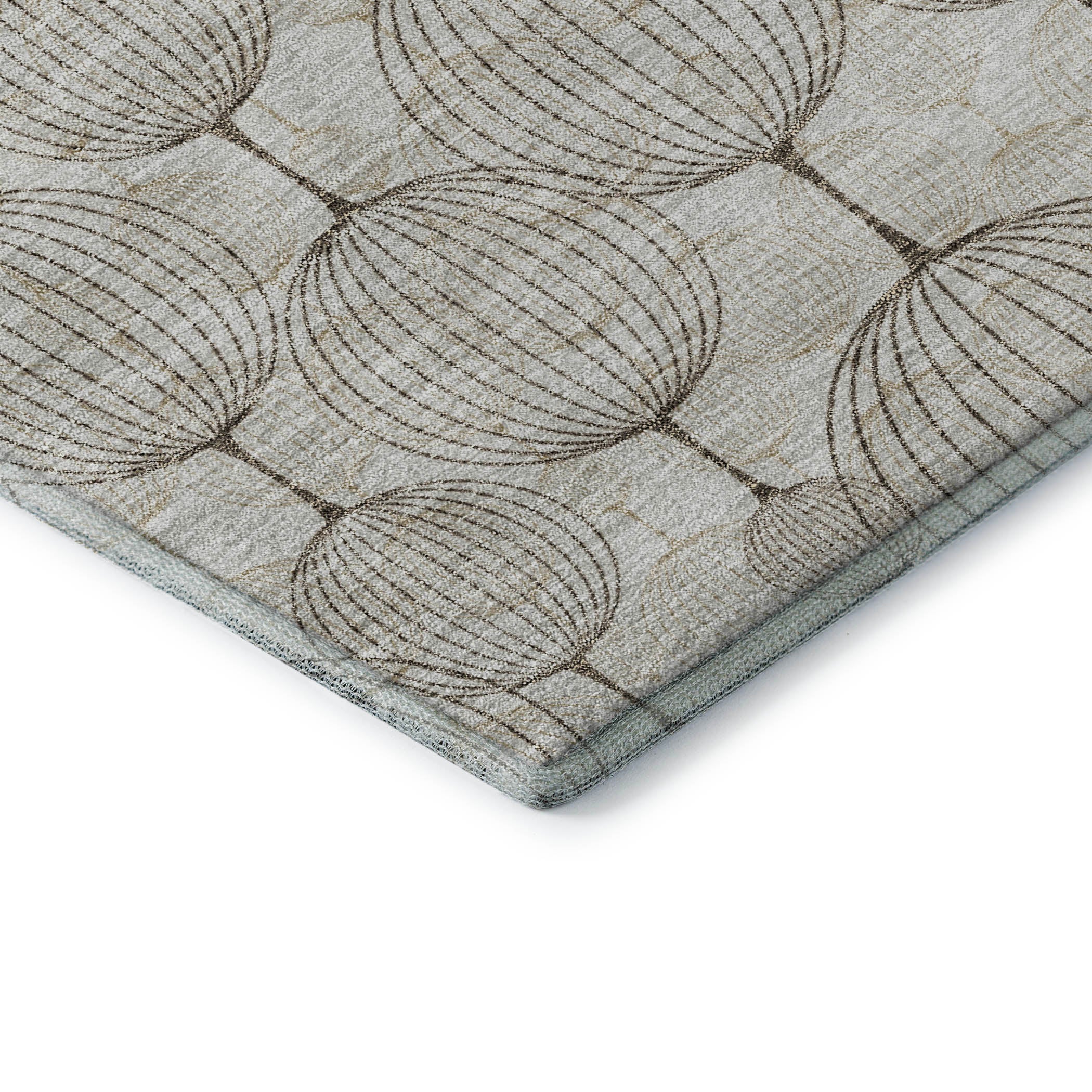 Dublin Machine Washable Transitional Beige Brown Rug 1'8" x 2'6" #shape_Rectangle