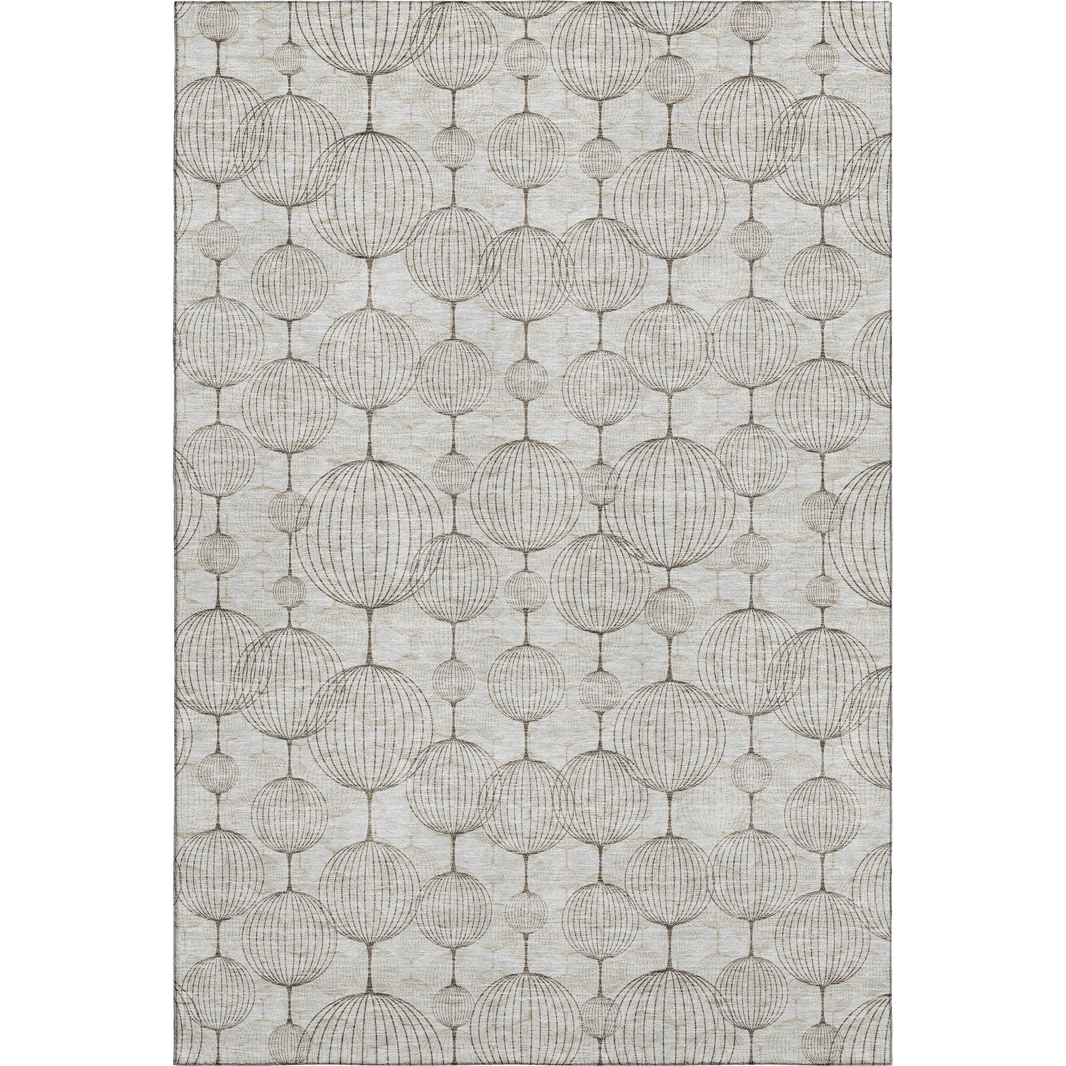 Dublin Machine Washable Transitional Beige Brown Rug 2'6" x 3'10" #shape_Rectangle