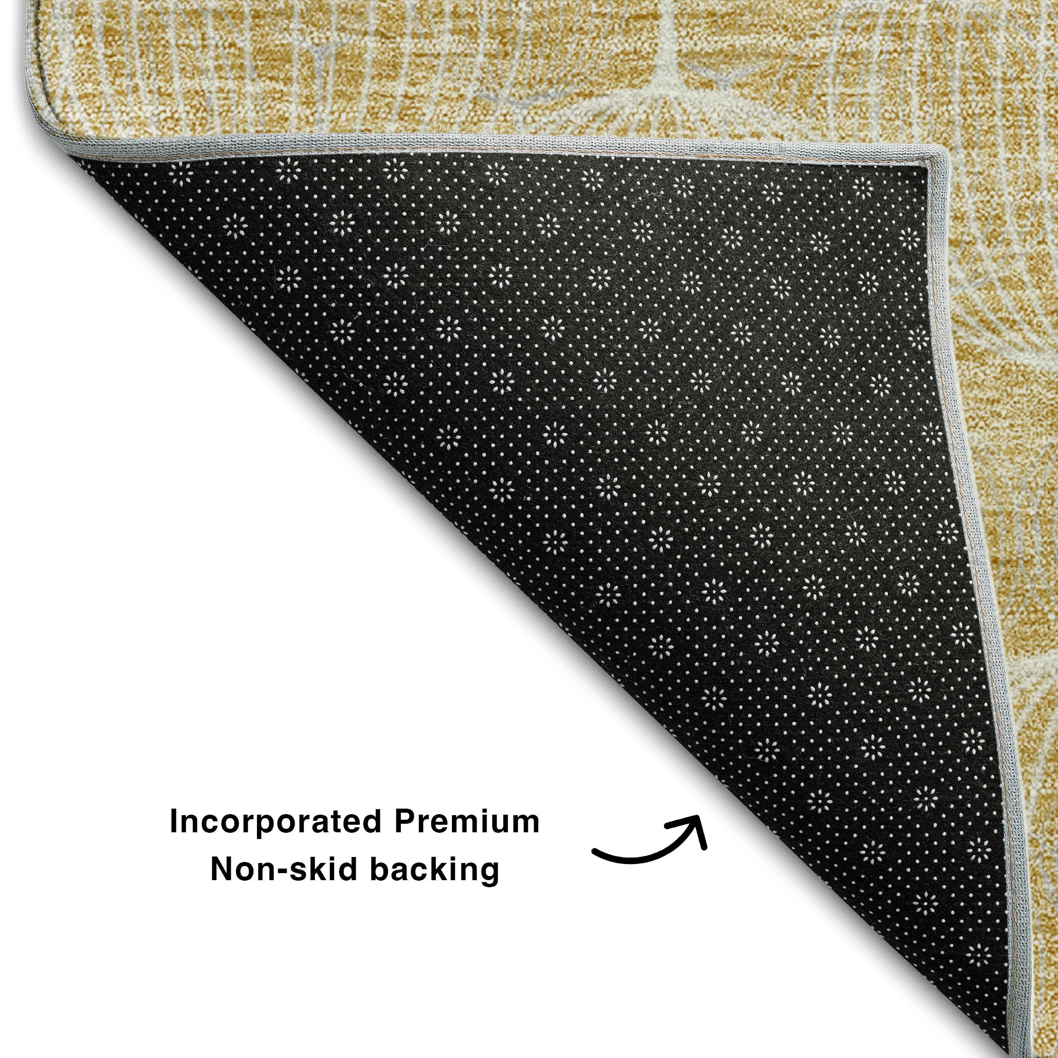 Dublin Machine Washable Transitional Gold Rug 1'8" x 2'6" #shape_Rectangle