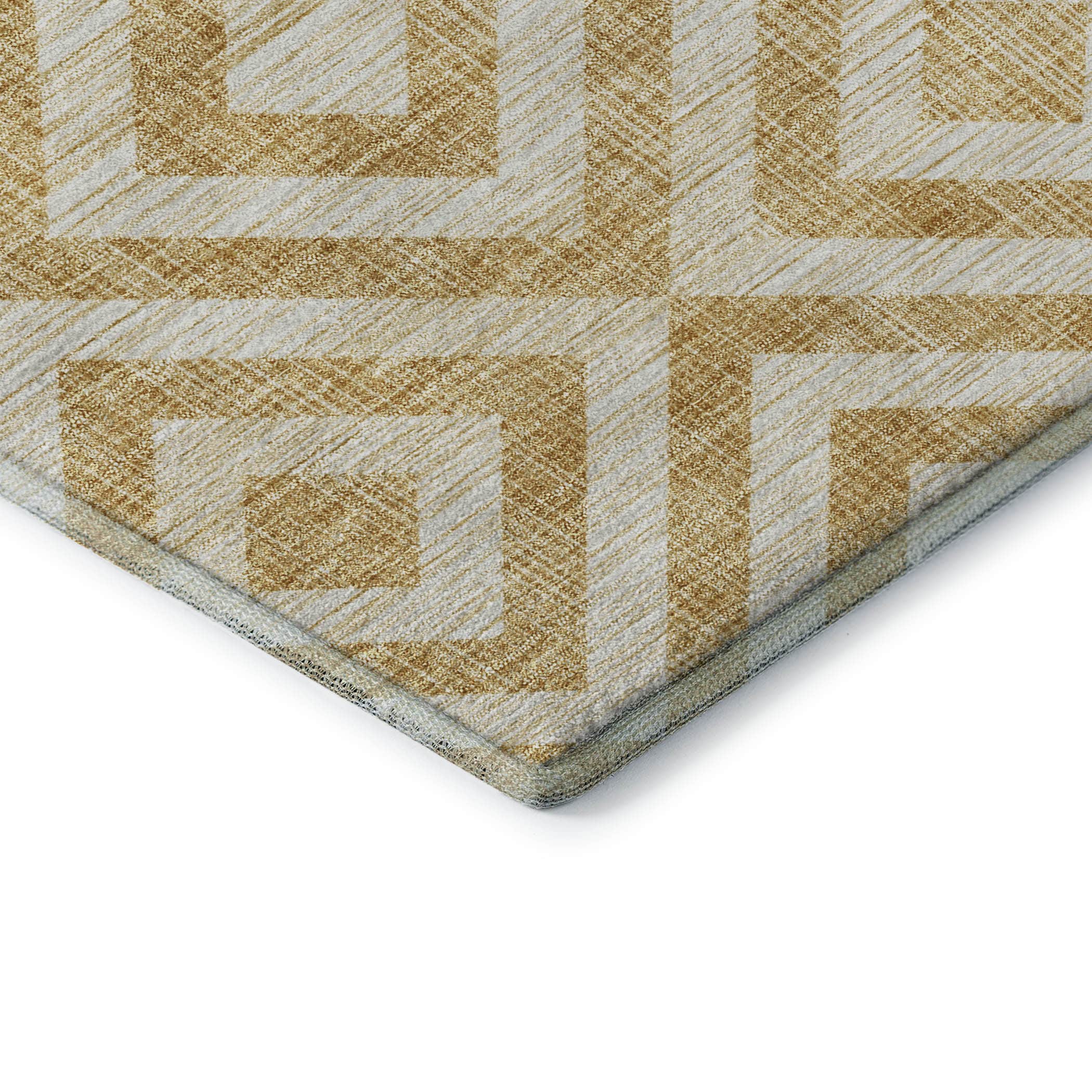 Kathmandu Machine Washable Transitional Gold Rug 1'8" x 2'6" #shape_Rectangle