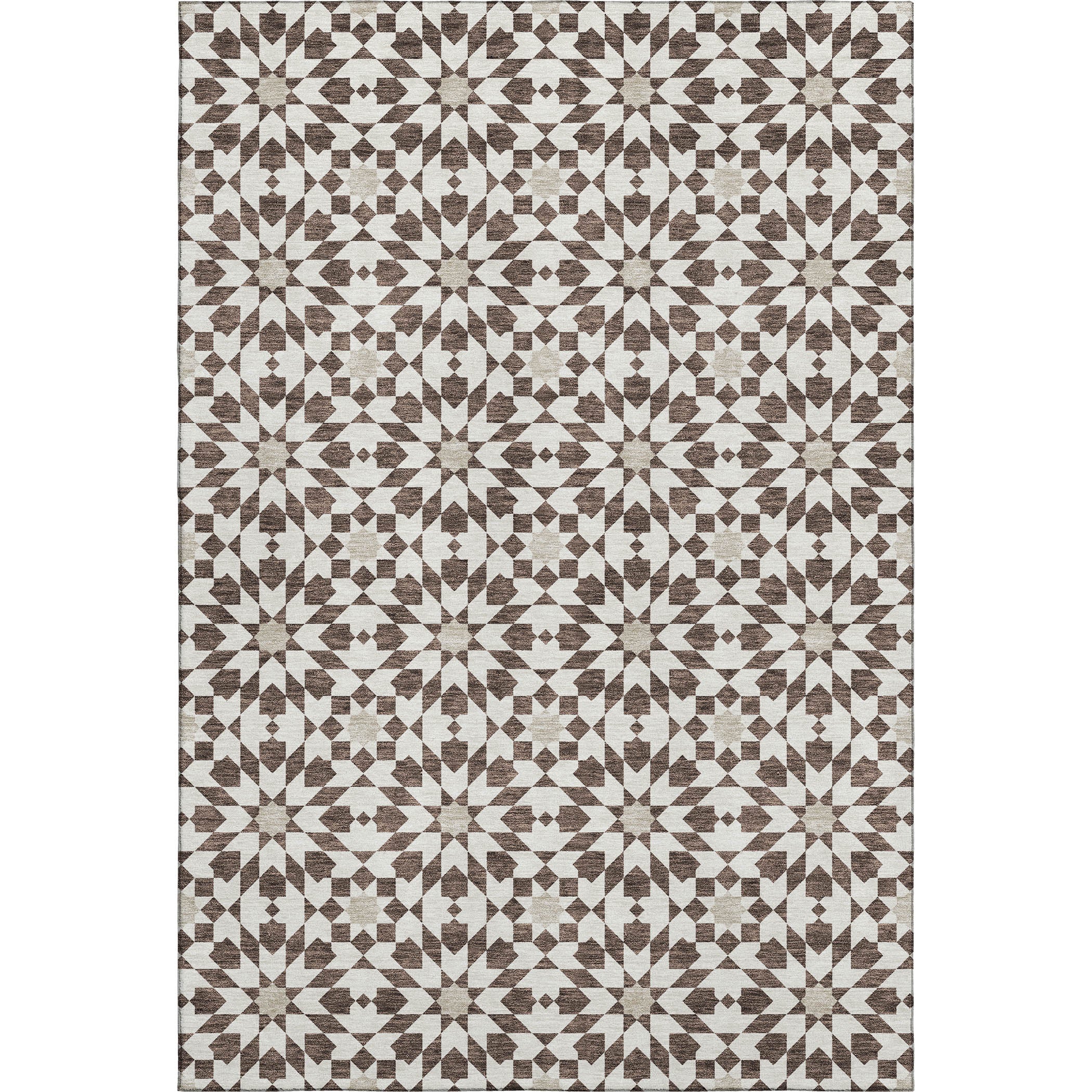 Queenstown Machine Washable Transitional Brown Rug 2'6" x 3'10" #shape_Rectangle