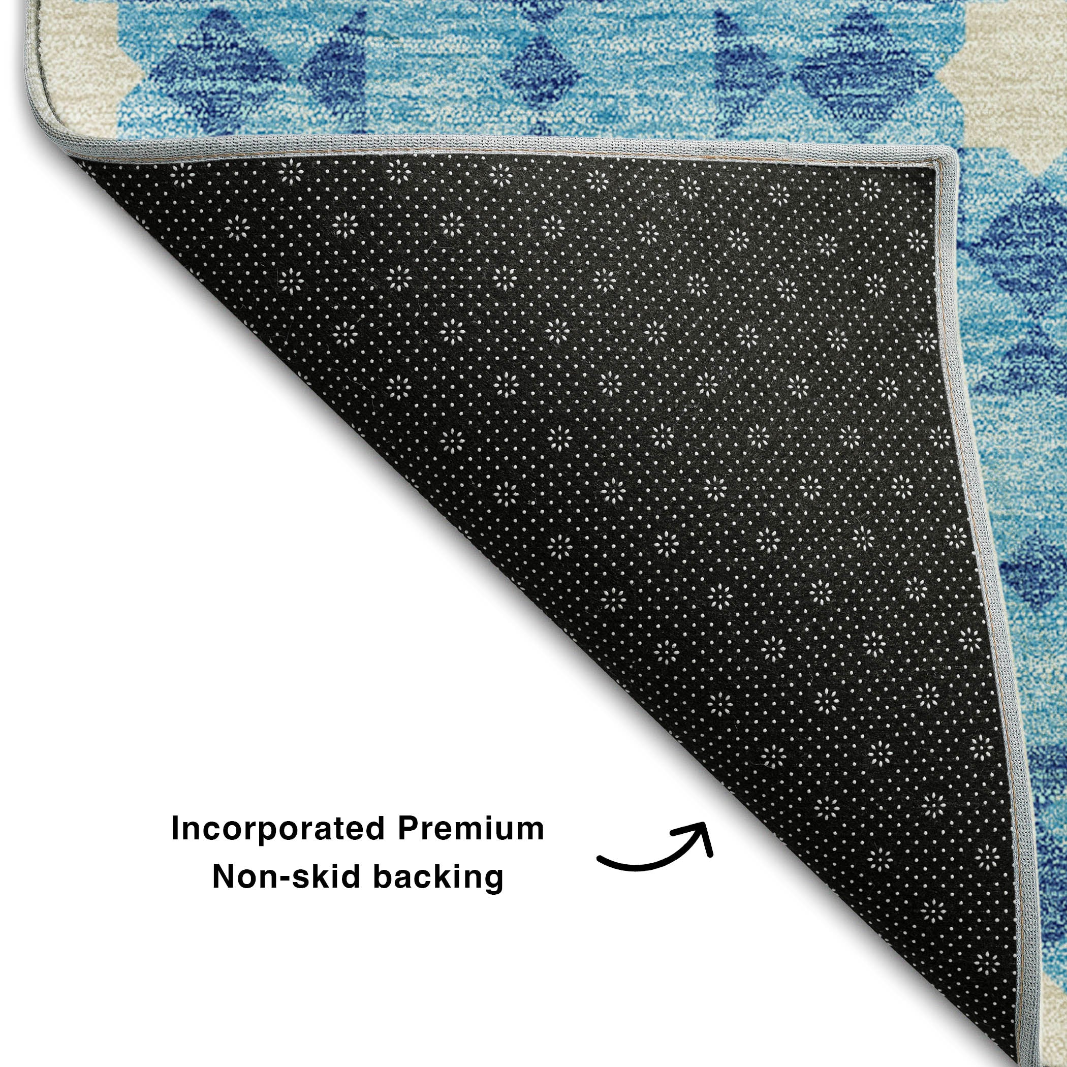 Queenstown Machine Washable Transitional Denim Blue Rug 1'8" x 2'6" #shape_Rectangle